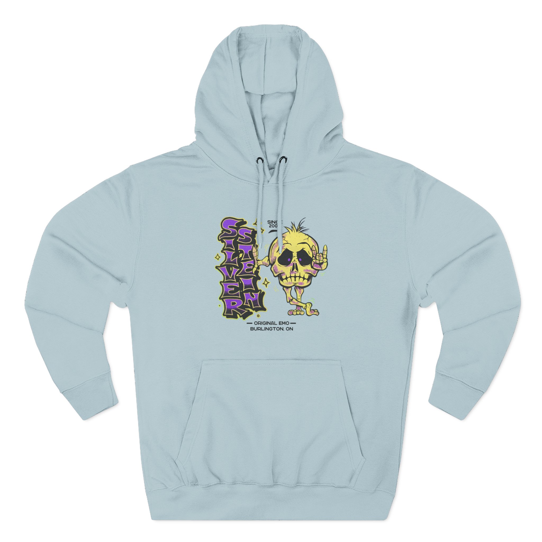 Silverstein SkeletonThree-Panel Fleece Hoodie