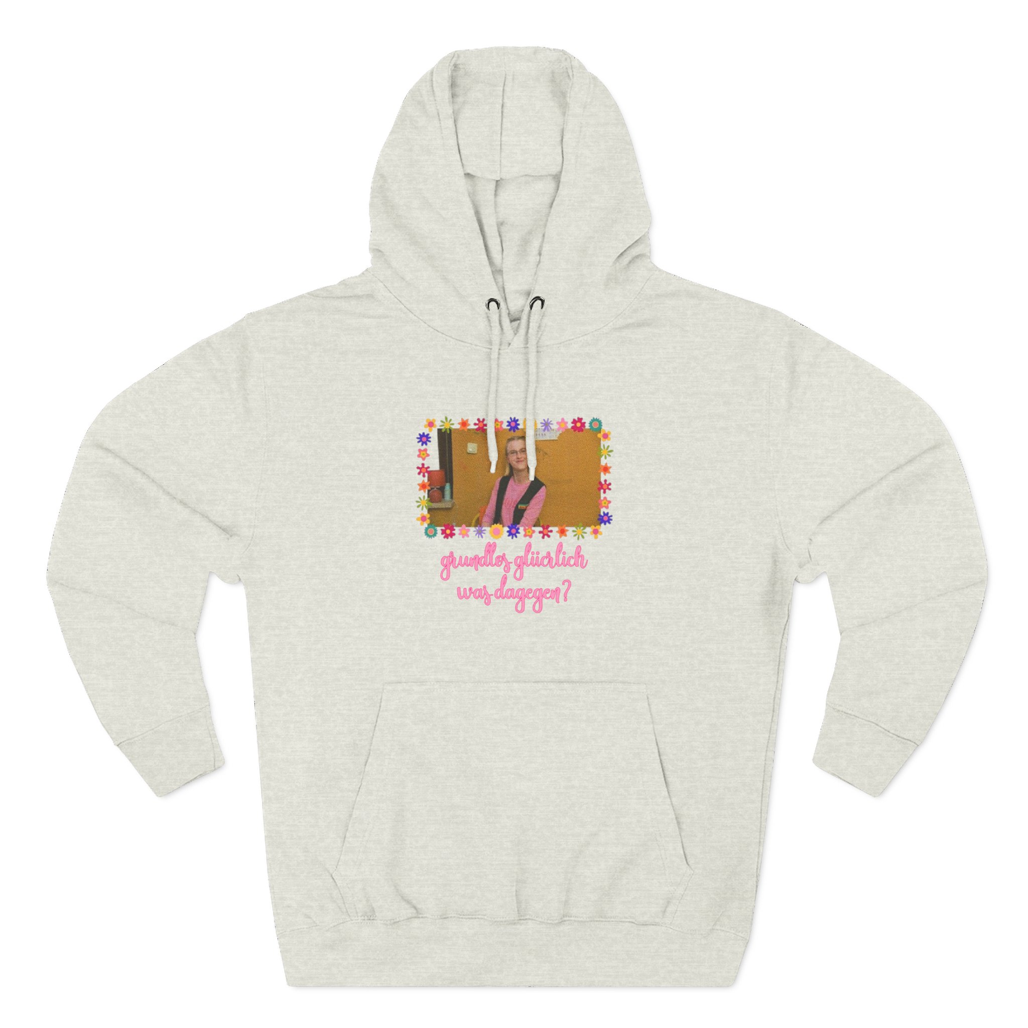 Feinkost Kolinski - Grundlos Glücklich Was Dagegen Three-Panel Fleece Hoodie