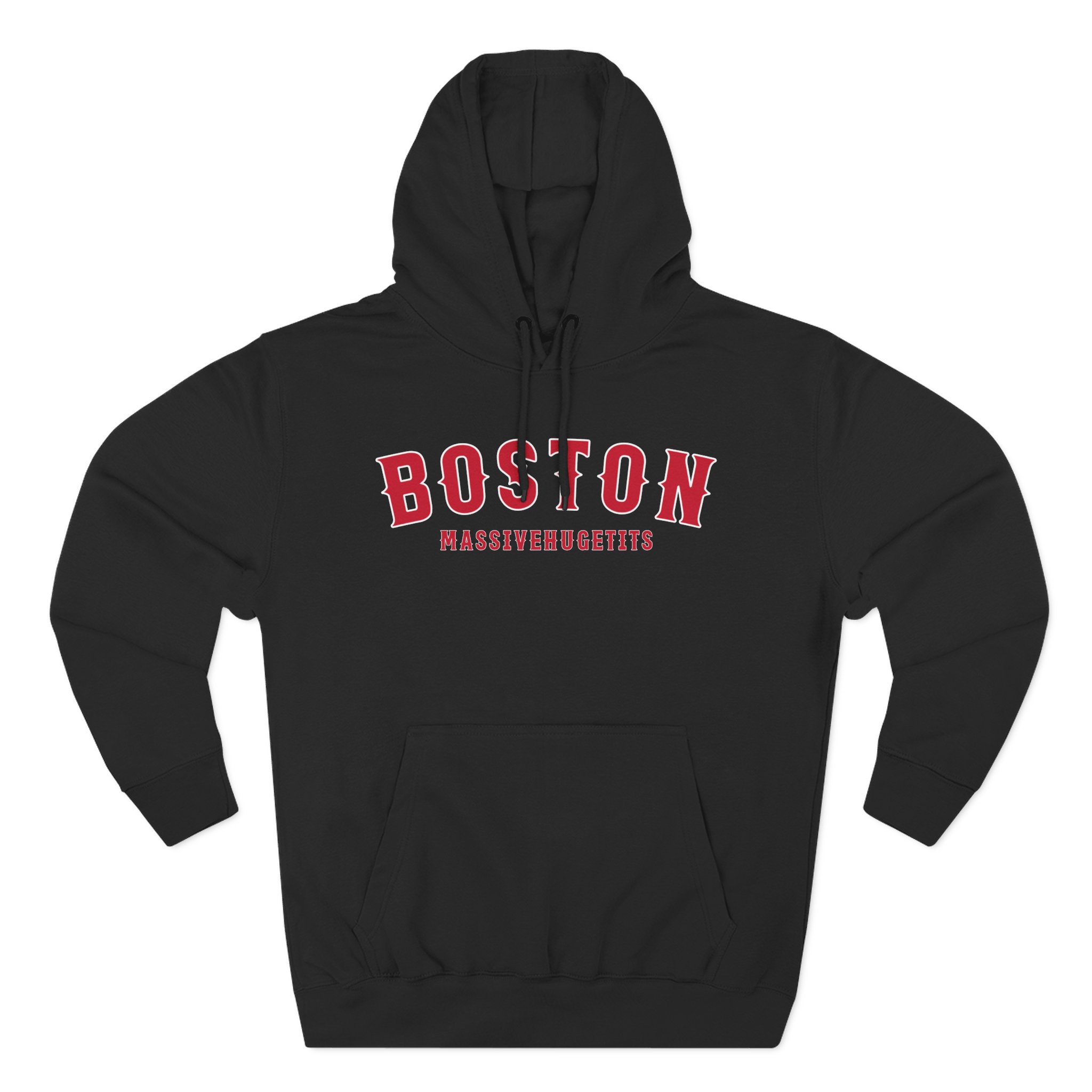 Ymh Boston Massivehugetits Three-Panel Fleece Hoodie
