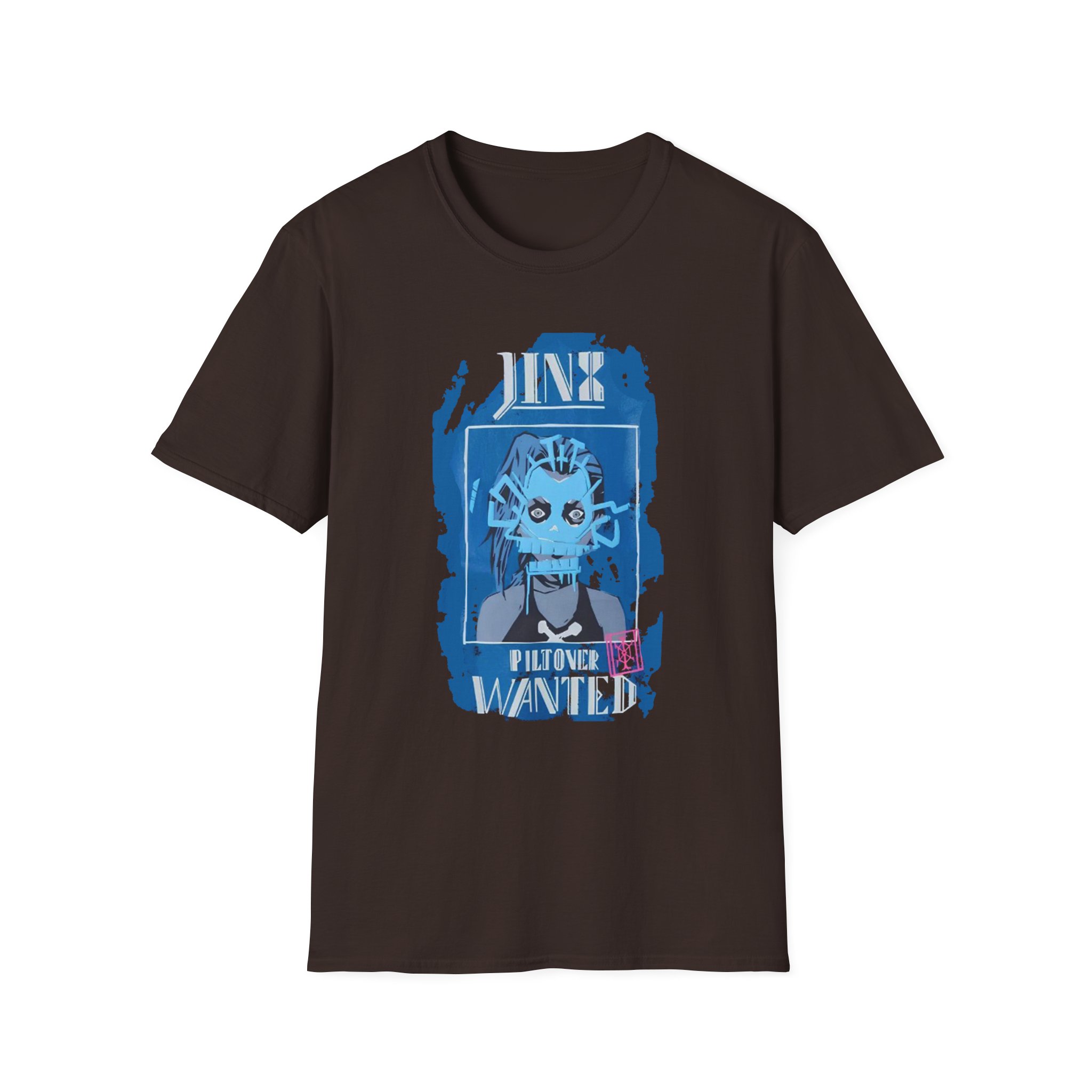 Jinx Arcane Wanted Poster Unisex Softstyle T-Shirt