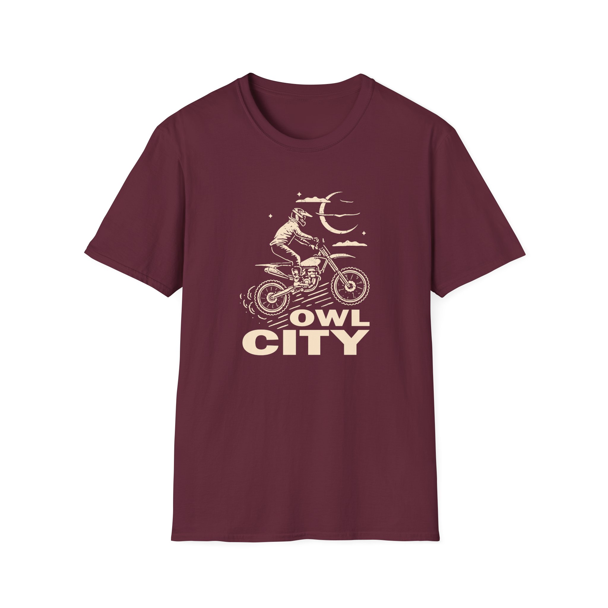 Owl City Motorcycle Puff Unisex Softstyle T-Shirt