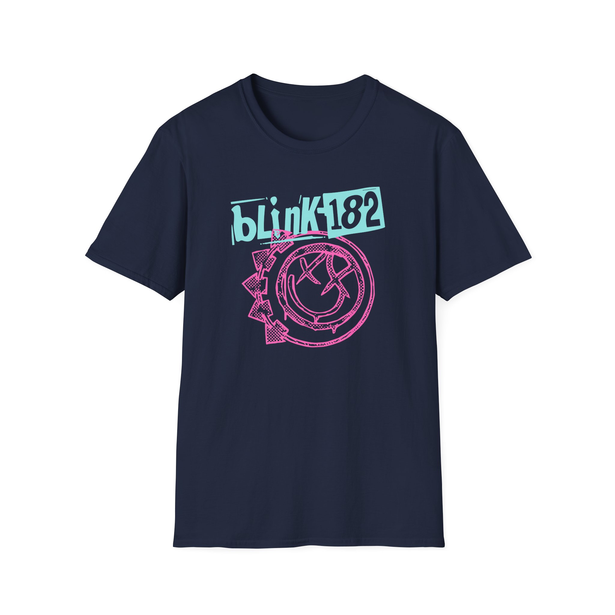 Blink 182 Smiley Crop Unisex Softstyle T-Shirt