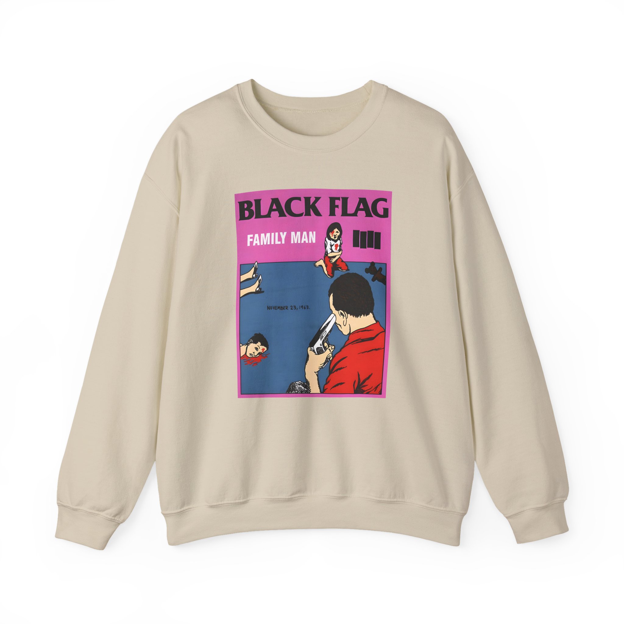 Black Flag Family Man Unisex Heavy Blendâ„¢ Crewneck Sweatshirt