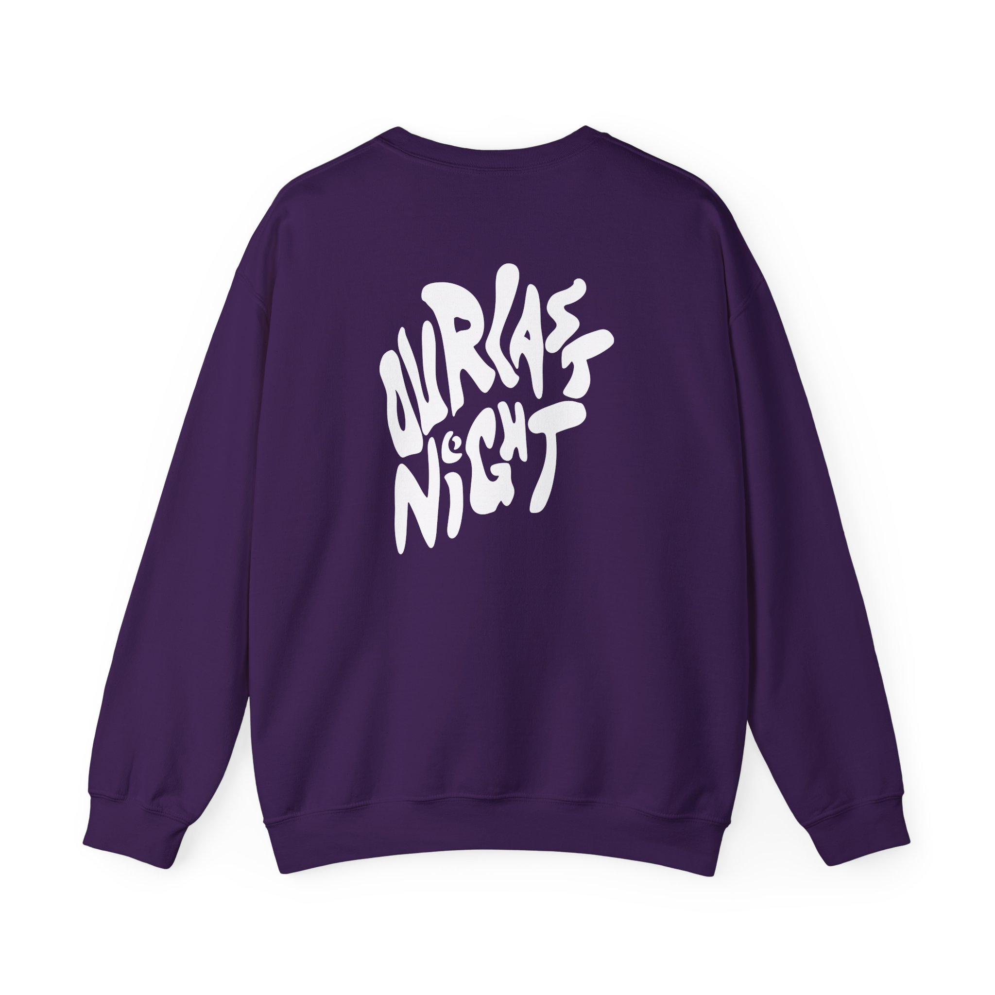 Our Last Night Black Swirl Text Unisex Heavy Blendâ„¢ Crewneck Sweatshirt