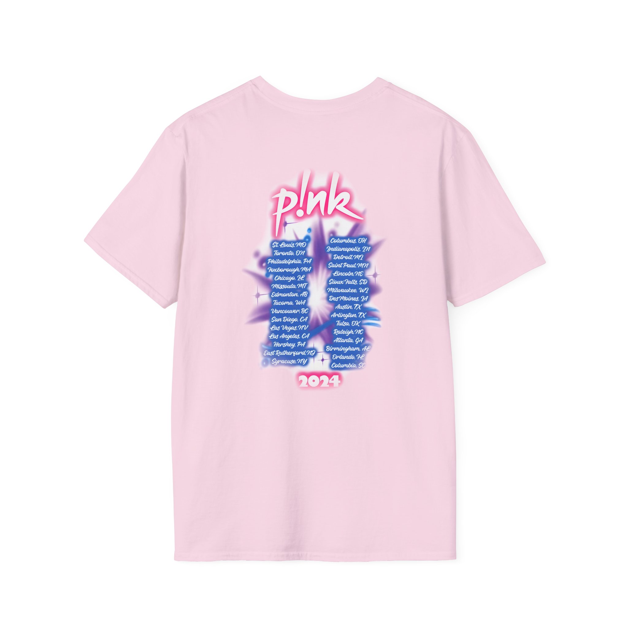 Pink Airbrushed 2024 Unisex Softstyle T-Shirt