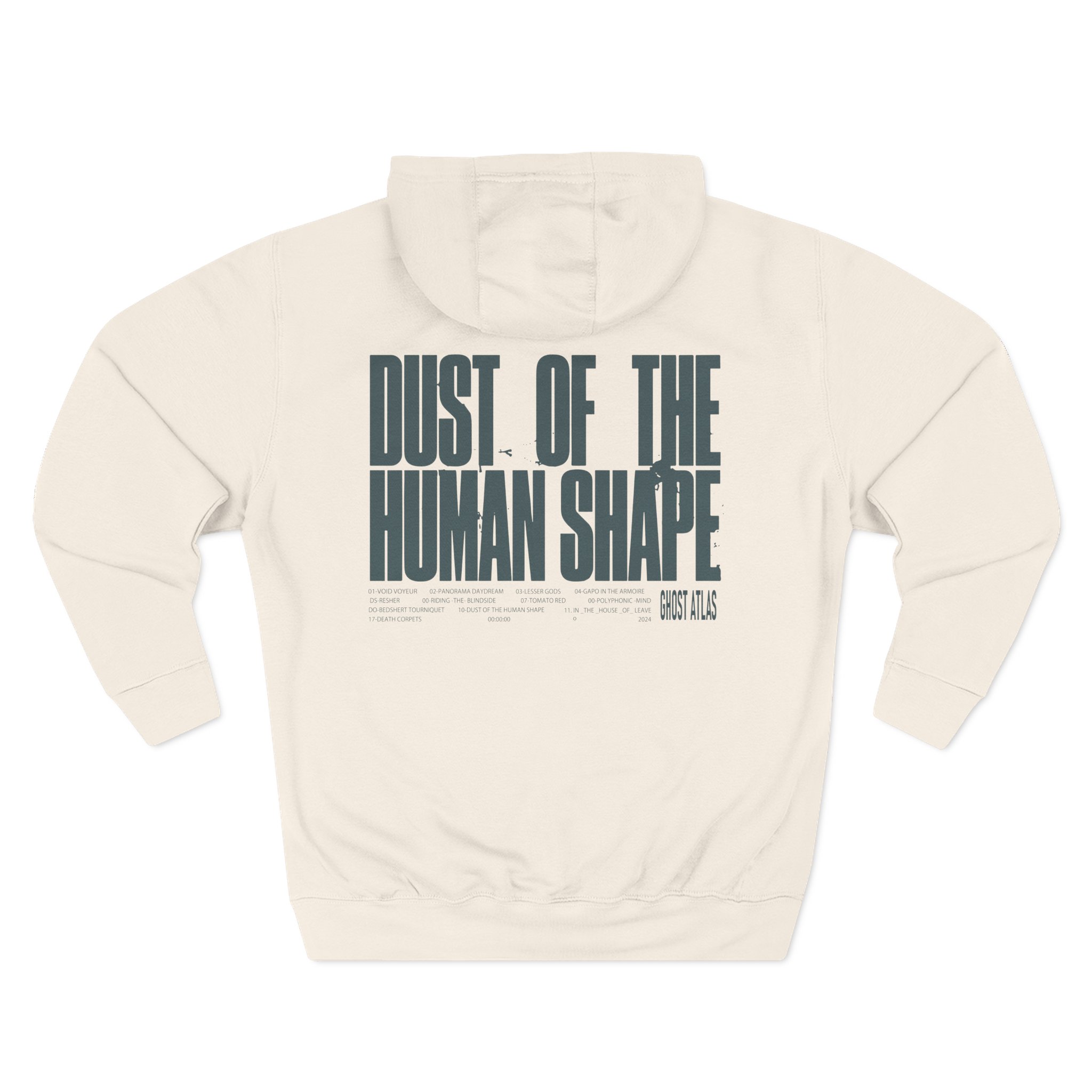 Ghost Atlas Dust of the Human Shape Three-Panel Fleece Hoodie