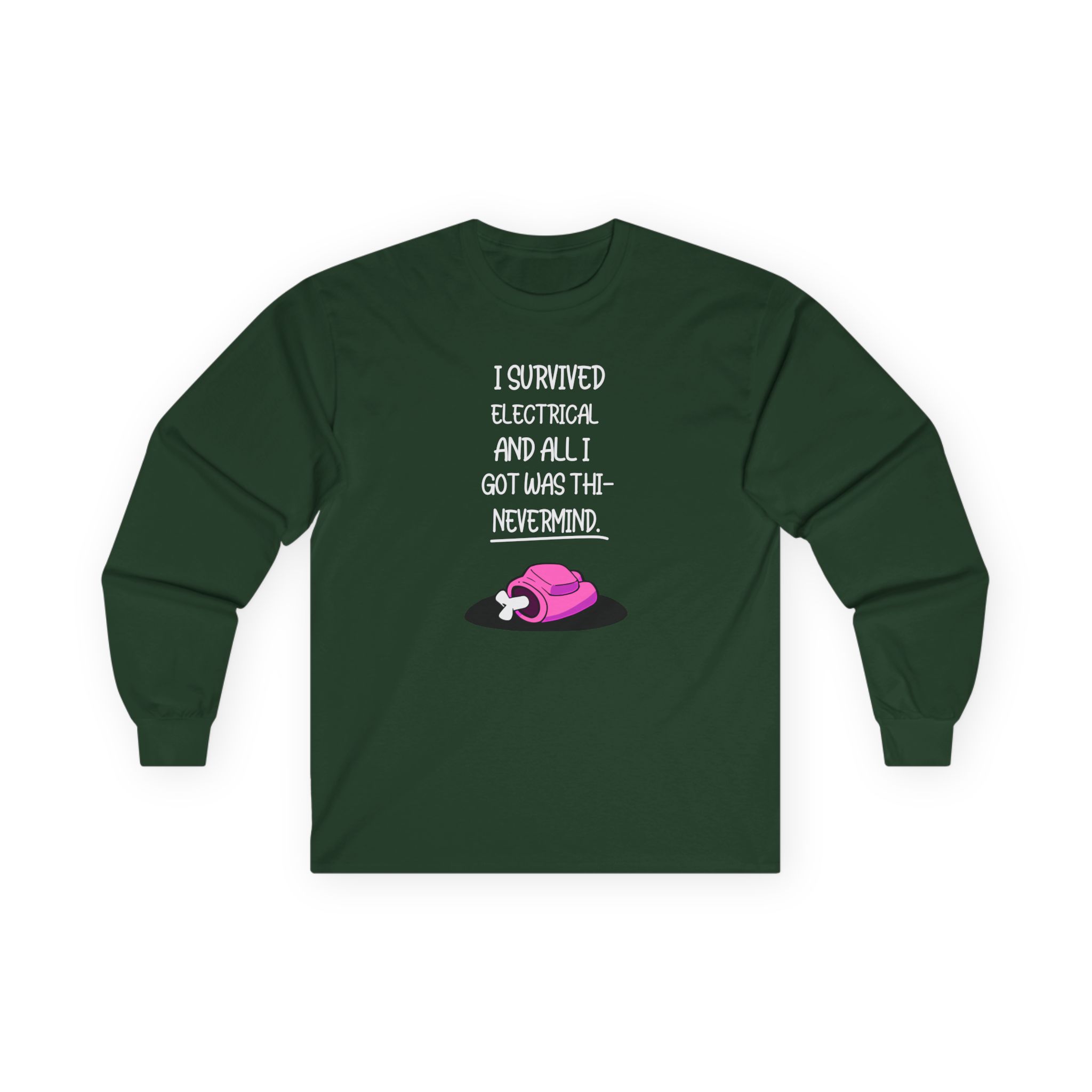 Among Us Not Quite Survived Electrical Unisex Ultra Cotton Long Sleeve Tee