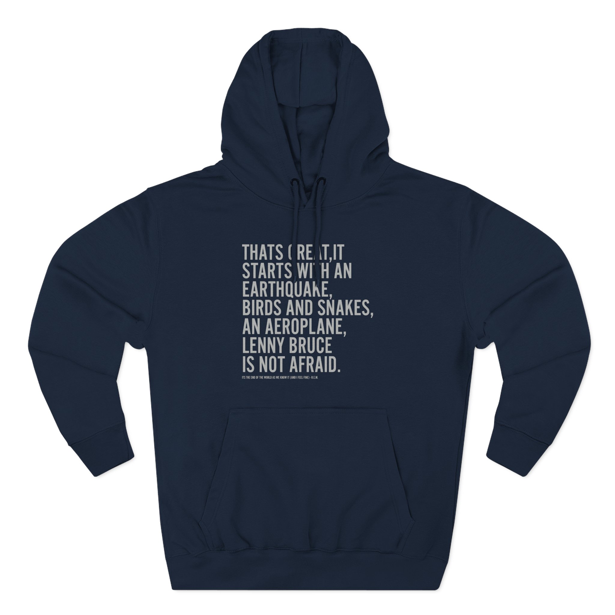 Rem Its the End of the World as We Know It Three-Panel Fleece Hoodie