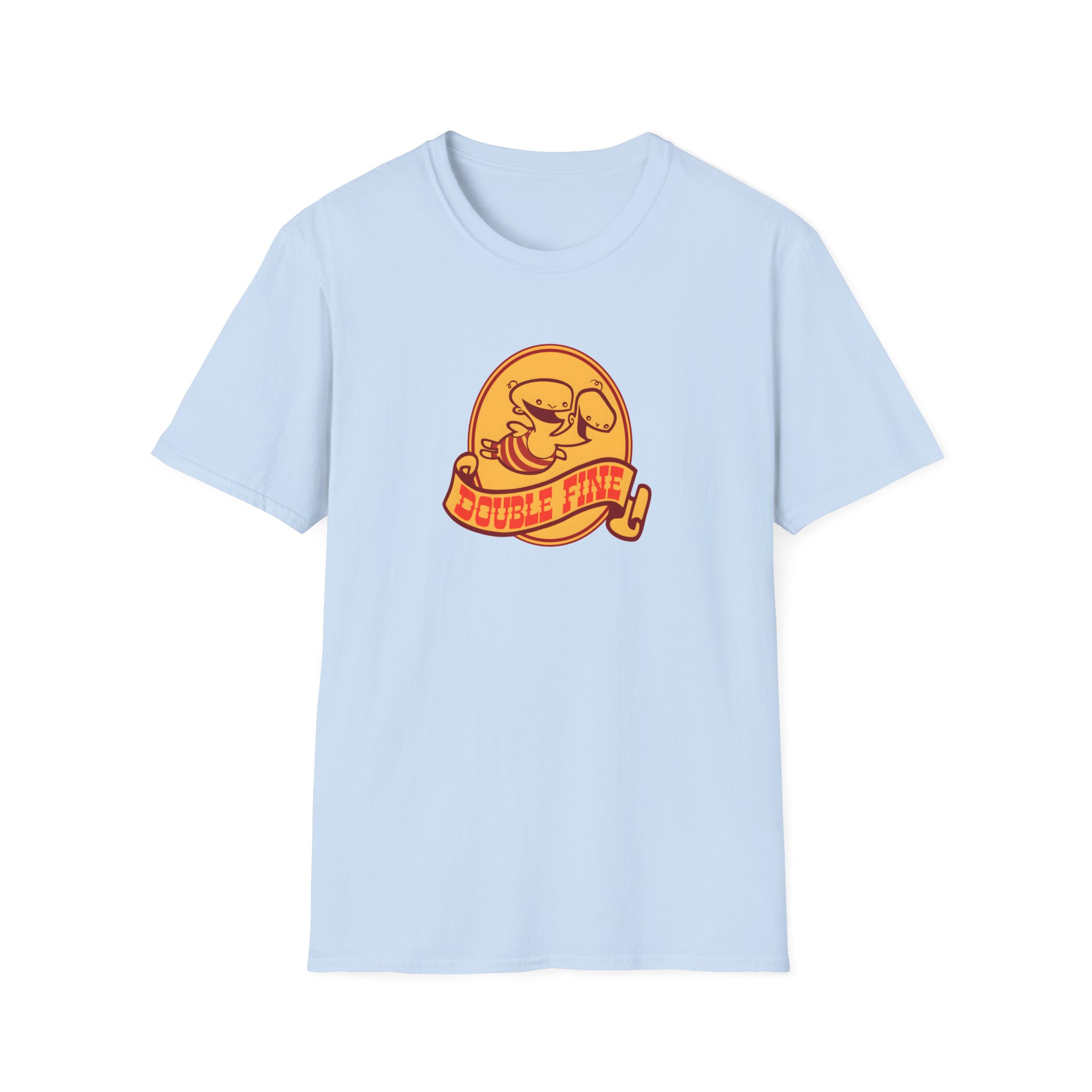 Double Fine Golden Two-headed Baby Unisex Softstyle T-Shirt