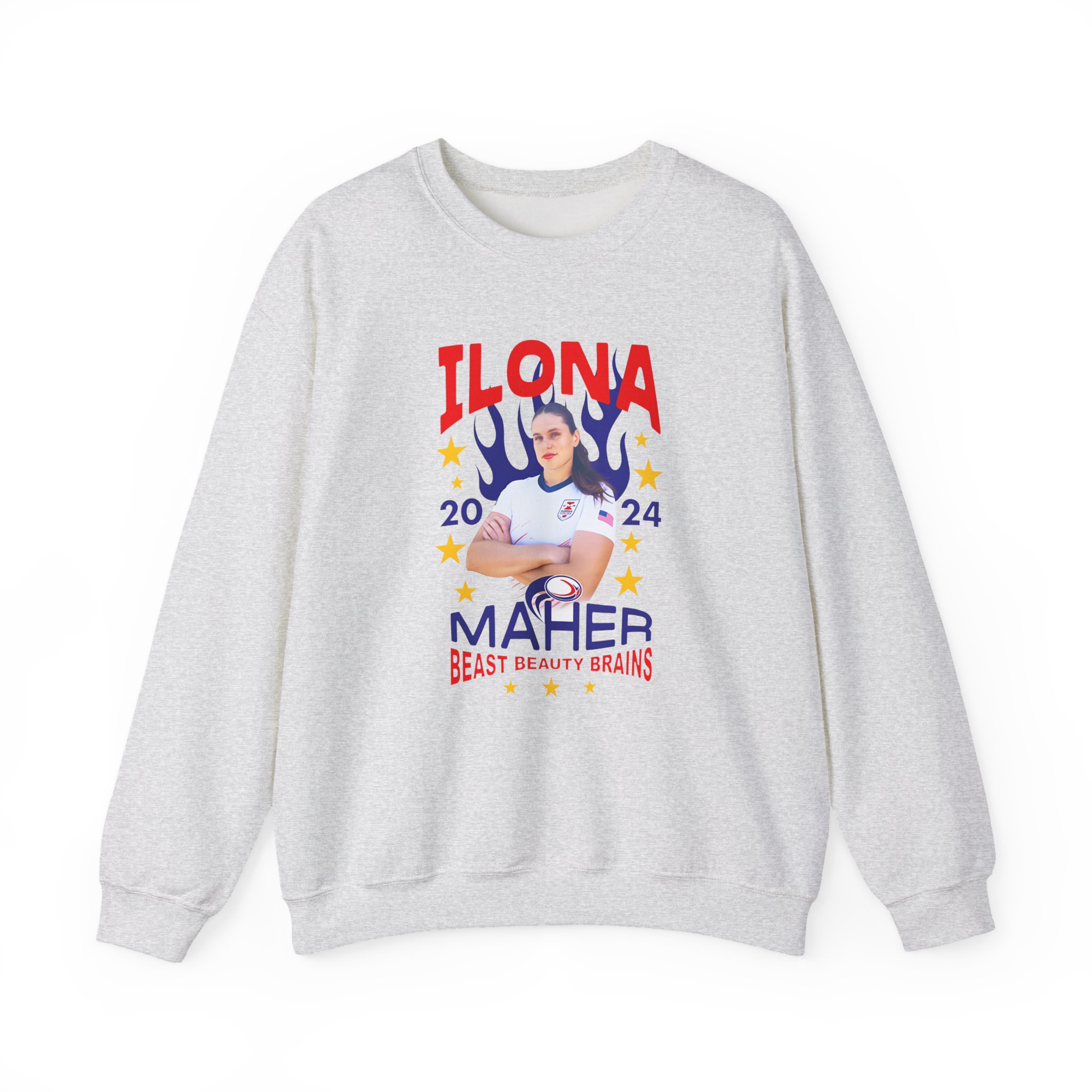 Ilona Maher Spangled Banner Unisex Heavy Blendâ„¢ Crewneck Sweatshirt