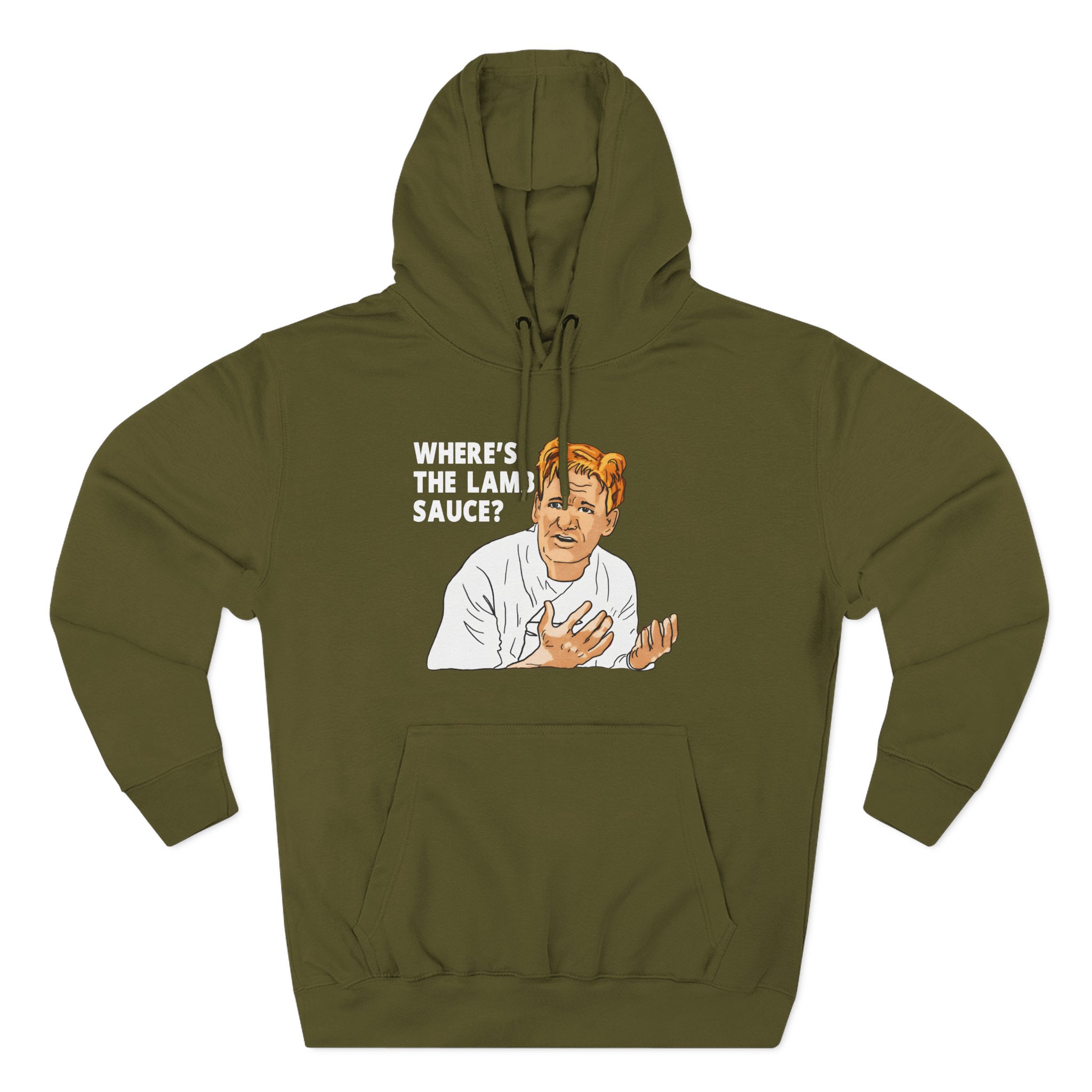 Gordon Ramsay Wheres the Lamb Sauce Three-Panel Fleece Hoodie