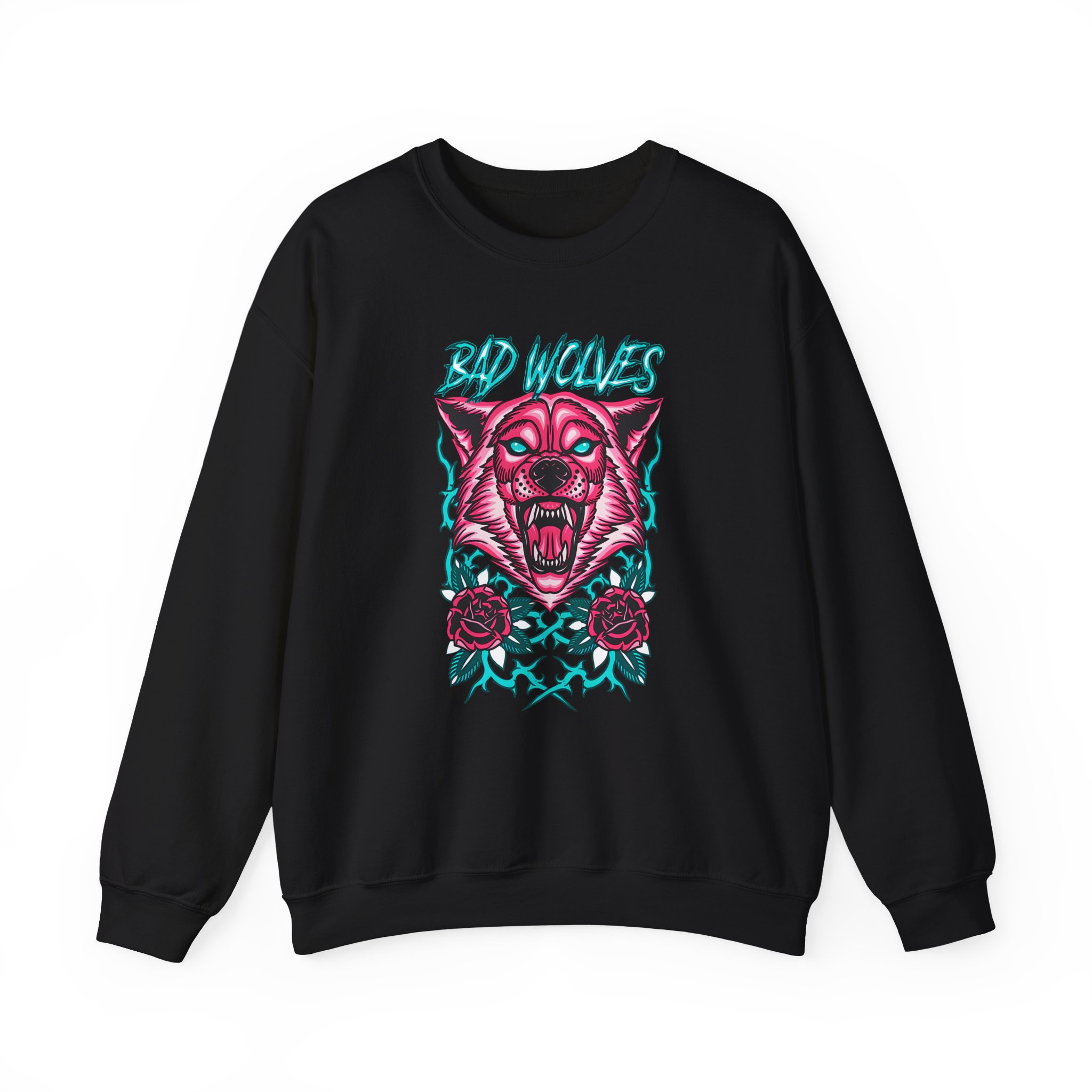 Bad Wolves Wolf in Vines Unisex Heavy Blendâ„¢ Crewneck Sweatshirt