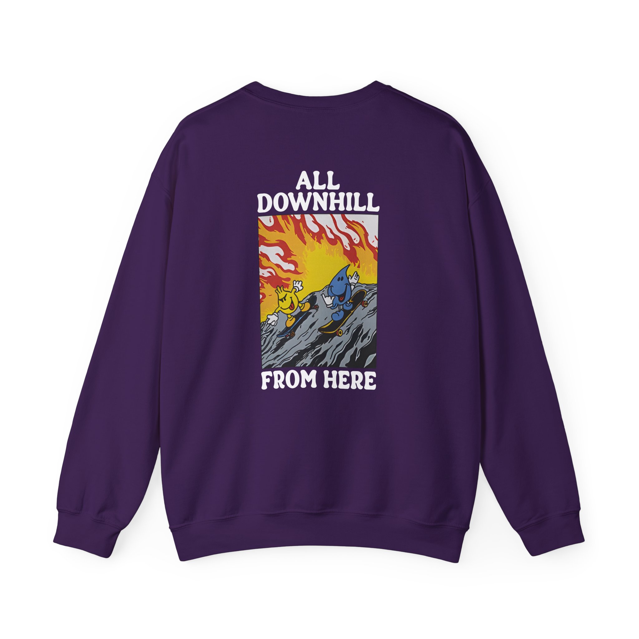 New Found Glory It’s All Downhill From Here Flame Unisex Heavy Blend™ Crewneck Sweatshirt