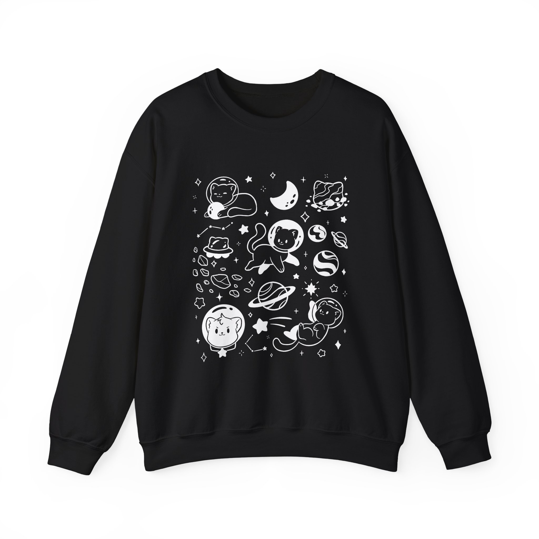 Shubble Space Cats Unisex Heavy Blendâ„¢ Crewneck Sweatshirt