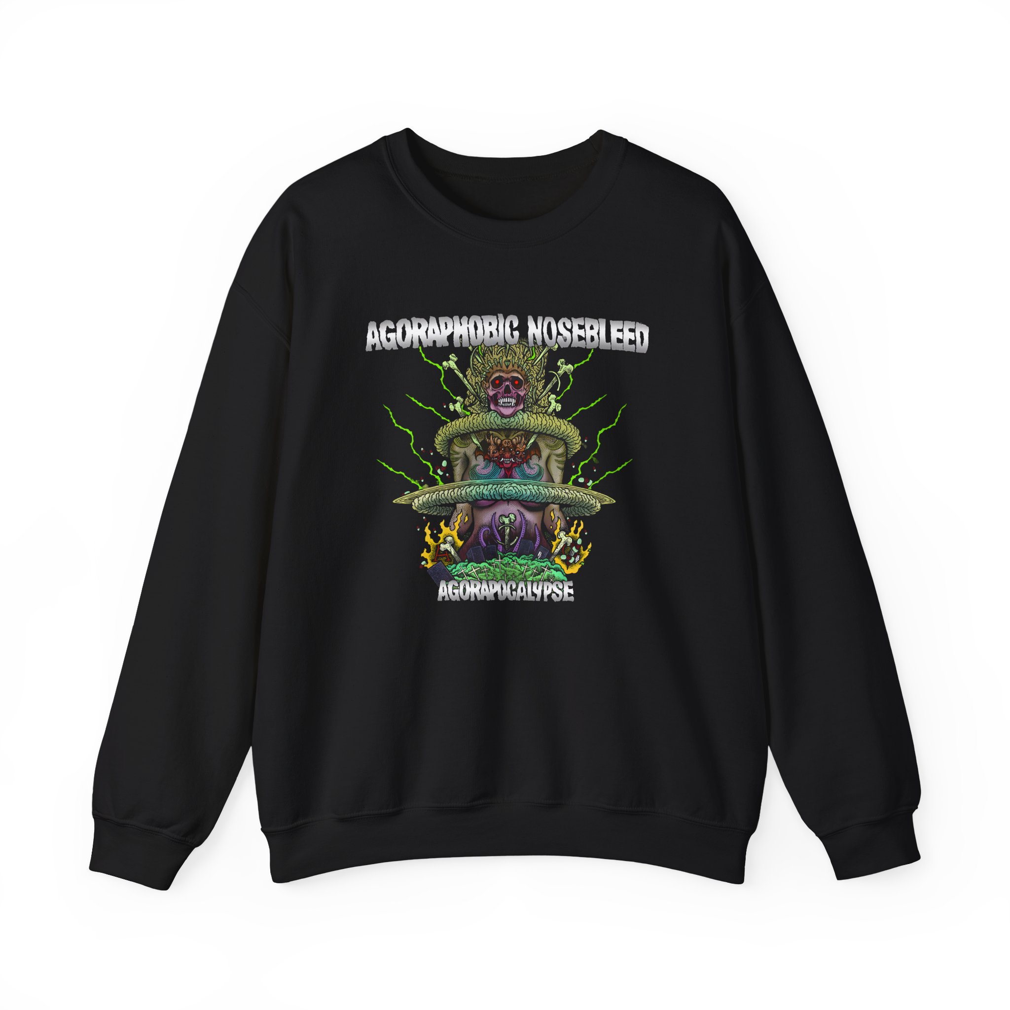 Agoraphobic Nosebleed Agorapocalypse Unisex Heavy Blendâ„¢ Crewneck Sweatshirt