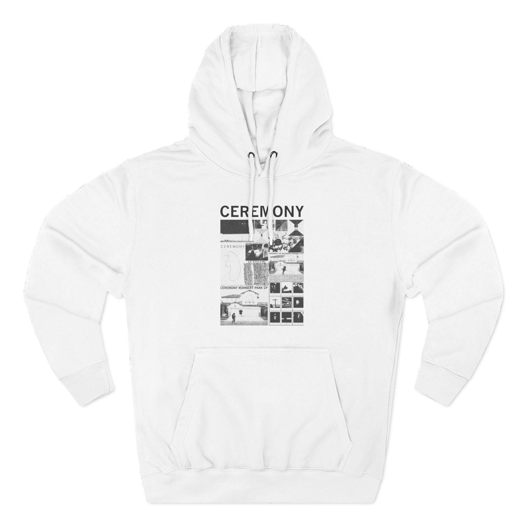 Ceremony Discography Three-Panel Fleece Hoodie