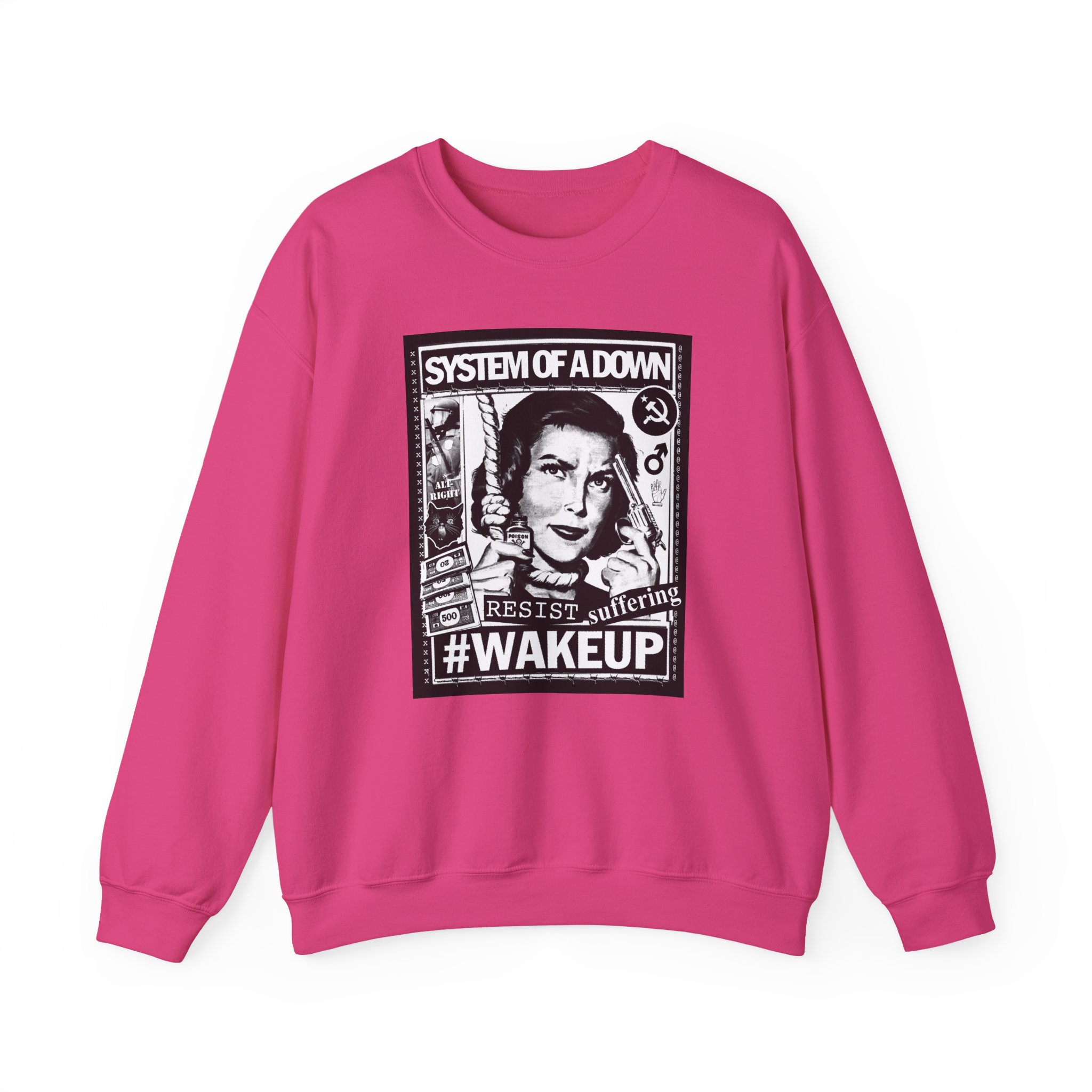 System of a Down Awake Distressed Unisex Heavy Blendâ„¢ Crewneck Sweatshirt