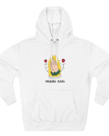 Middle Kids Praying Hands Three-Panel Fleece Hoodie