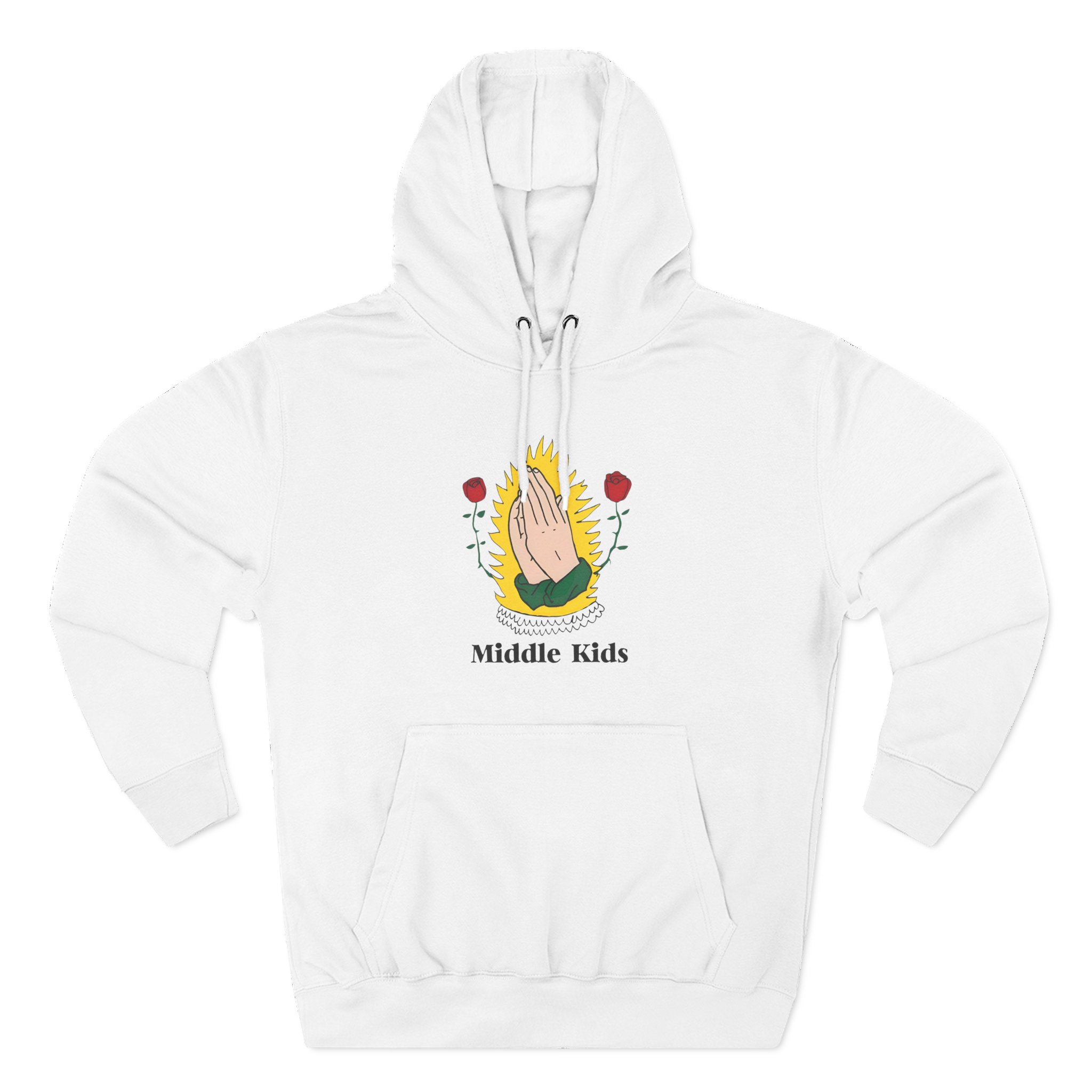 Middle Kids Praying Hands Three-Panel Fleece Hoodie