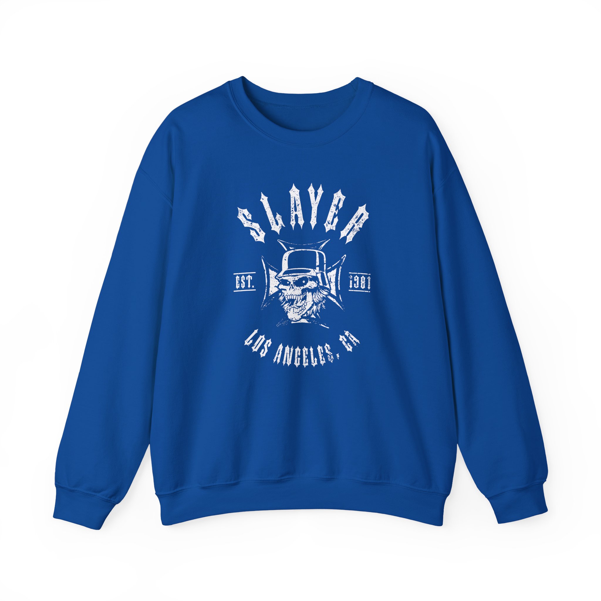Slayer Established 1981 Skull Unisex Heavy Blendâ„¢ Crewneck Sweatshirt