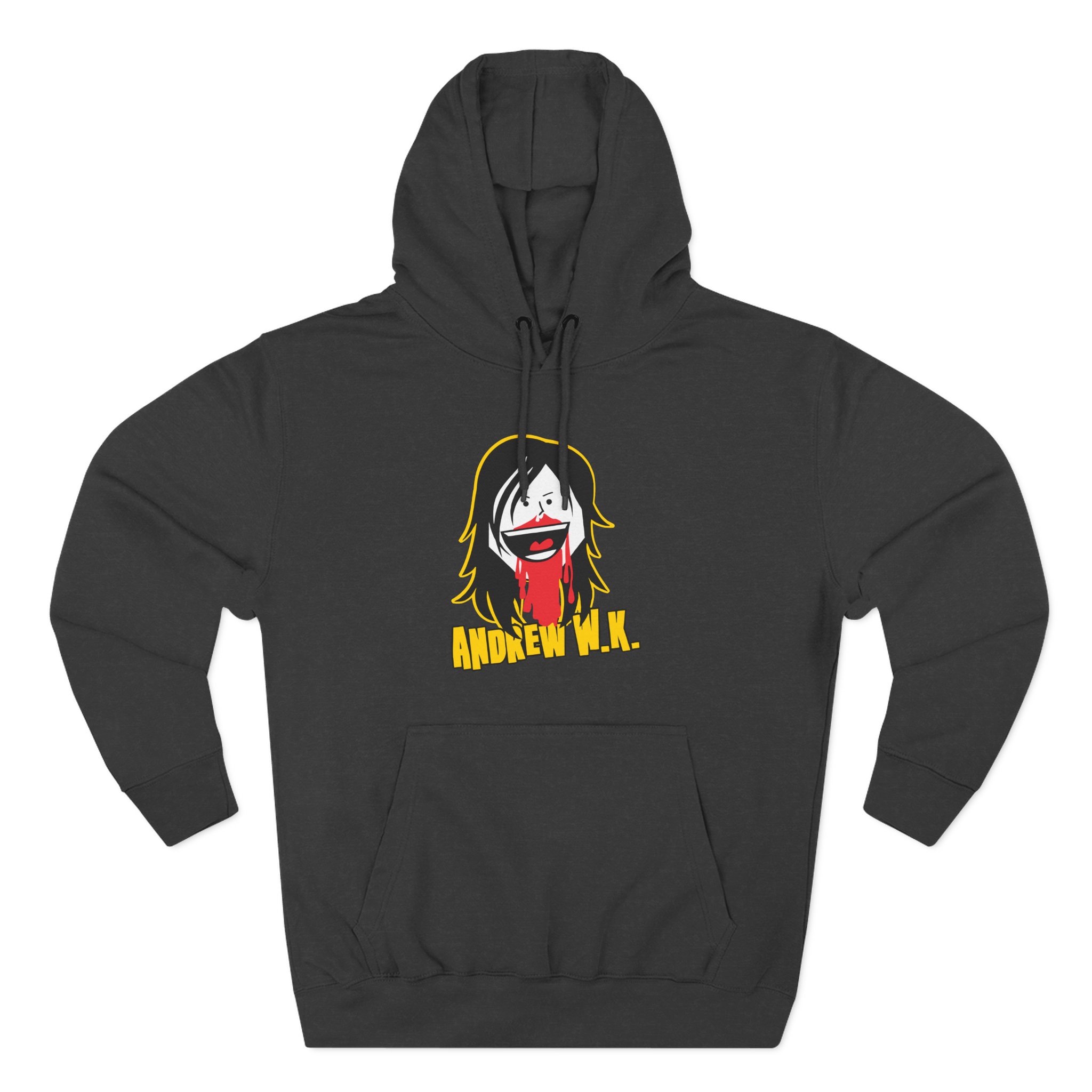 Andrew Wk Cartoon Bloody Nose Three-Panel Fleece Hoodie