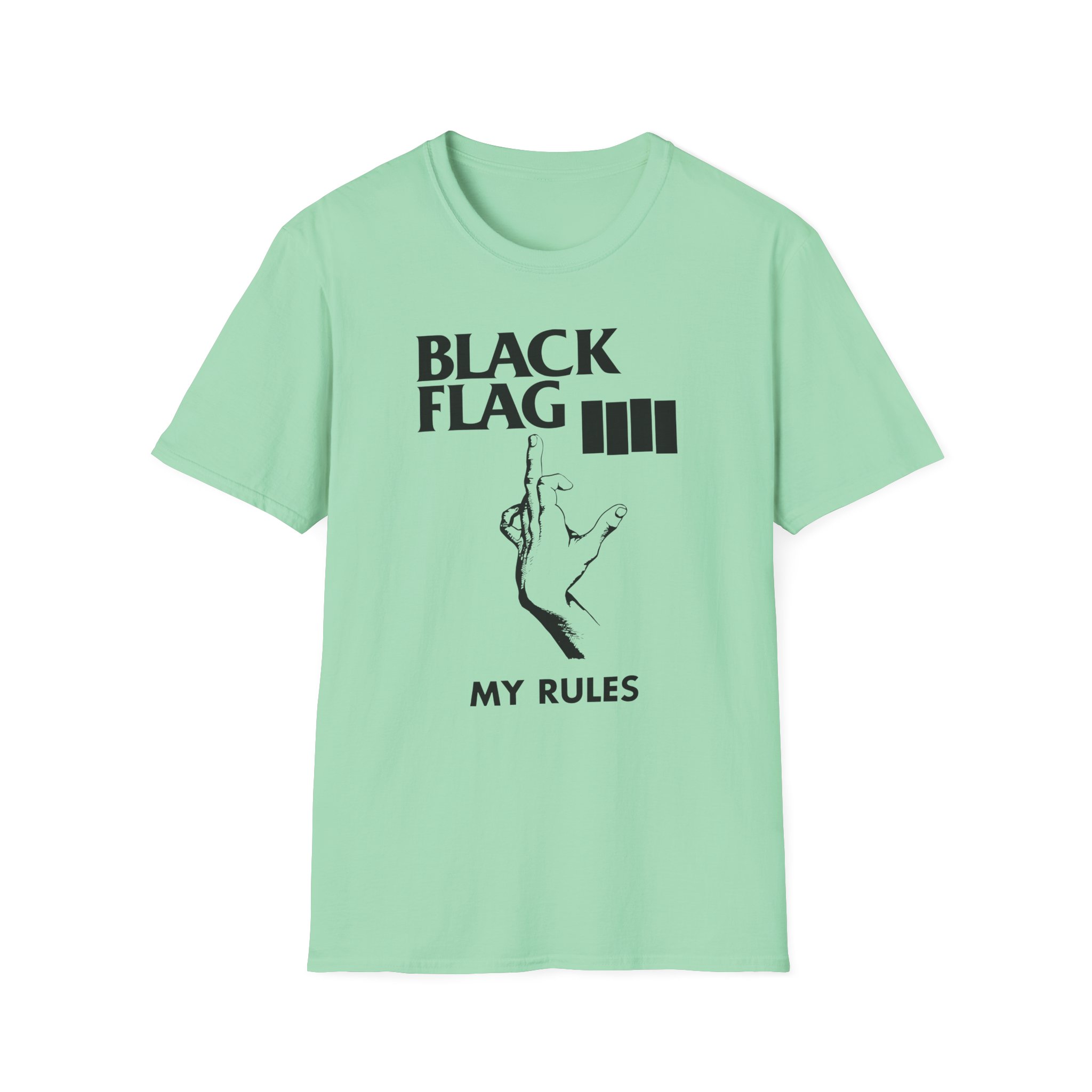 Black Flag My Rules Unisex Softstyle T-Shirt
