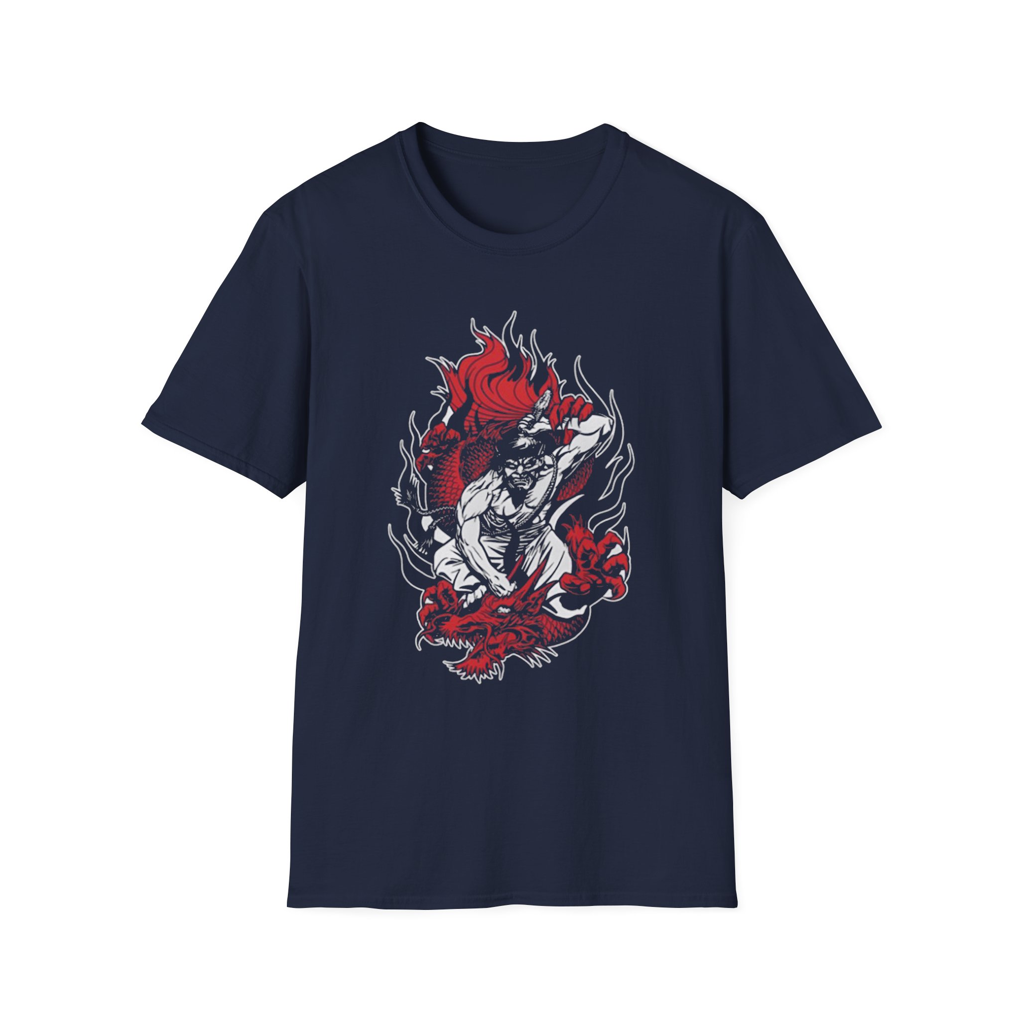 100 Demons Samurai Dragon Unisex Softstyle T-Shirt