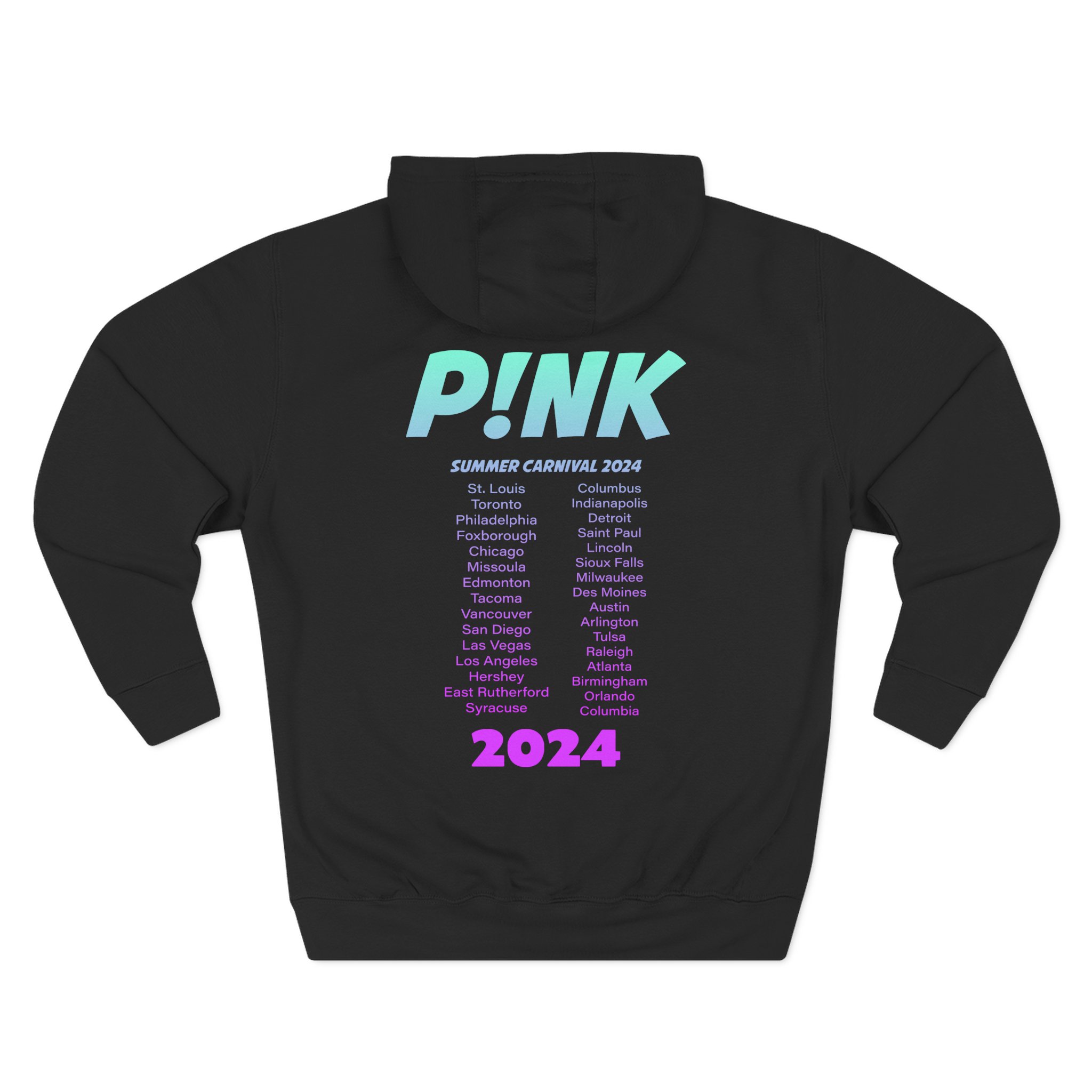 Pink Burst 2024 Tour Three-Panel Fleece Hoodie