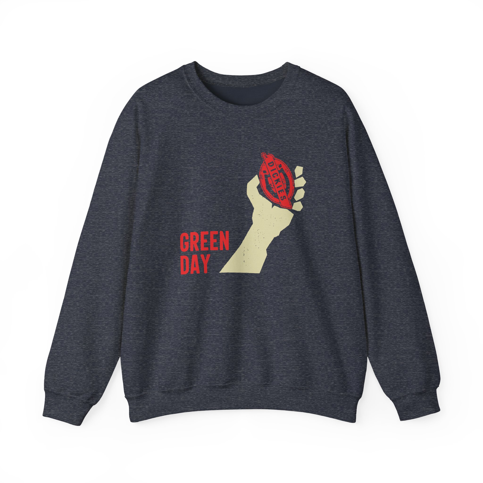 Green Day Dickies Heart Grenade Unisex Heavy Blendâ„¢ Crewneck Sweatshirt