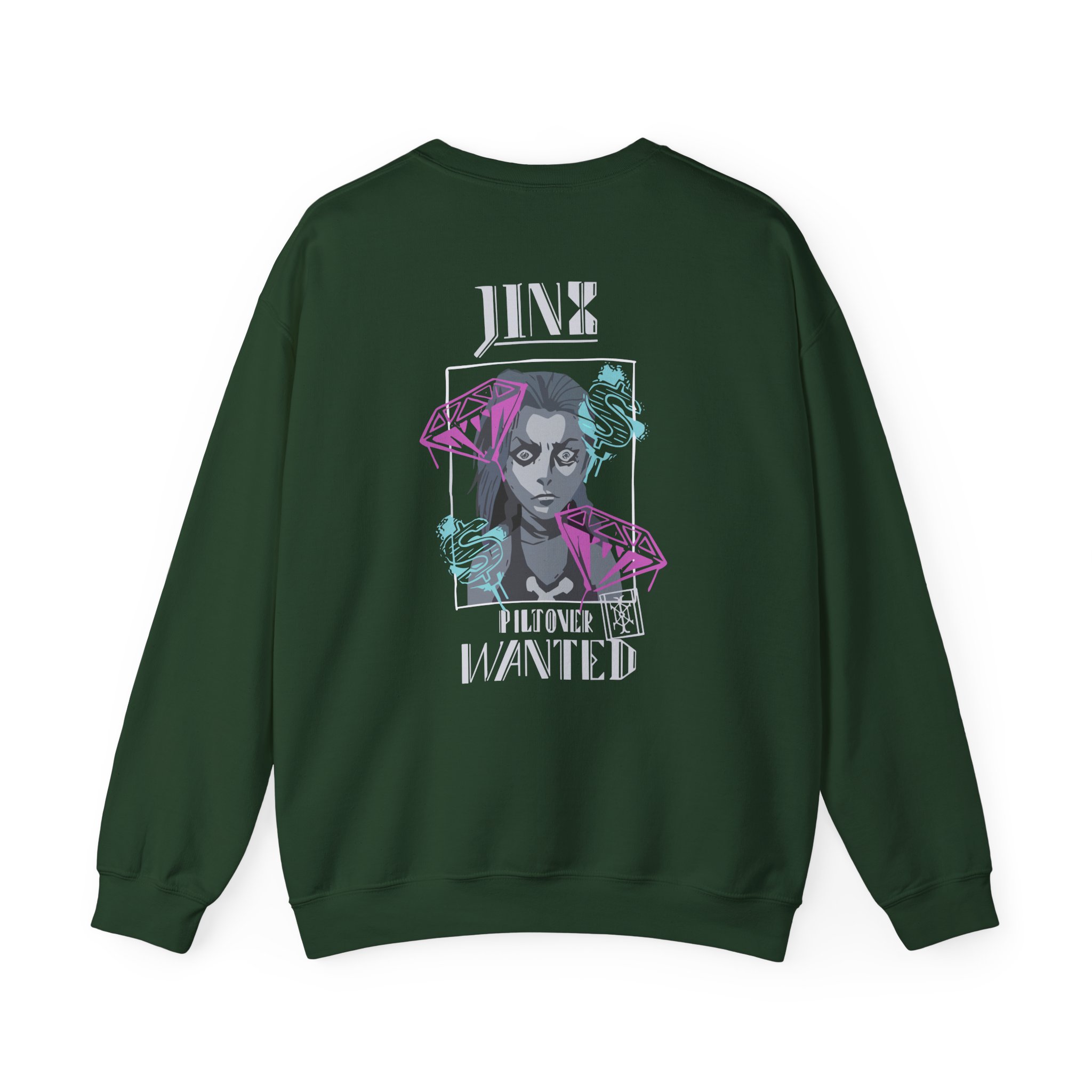 Jinx Arcane Unisex Heavy Blendâ„¢ Crewneck Sweatshirt