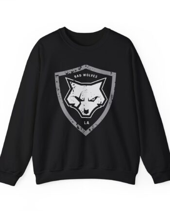 Bad Wolves Distressed Shield Unisex Heavy Blend™ Crewneck Sweatshirt