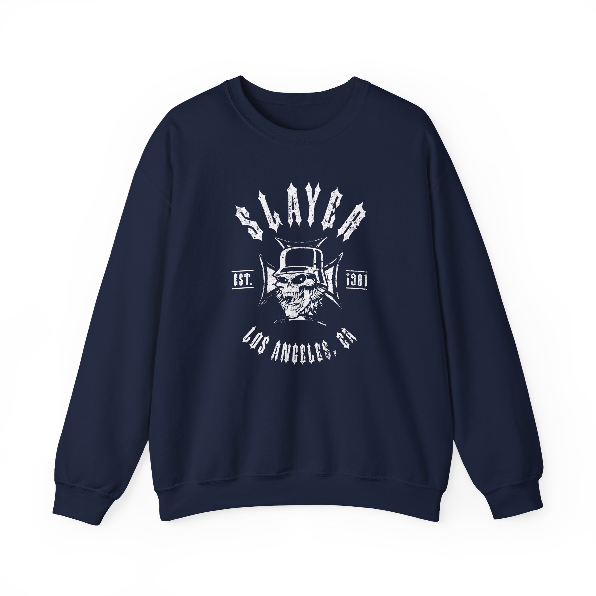 Slayer Established 1981 Skull Unisex Heavy Blendâ„¢ Crewneck Sweatshirt
