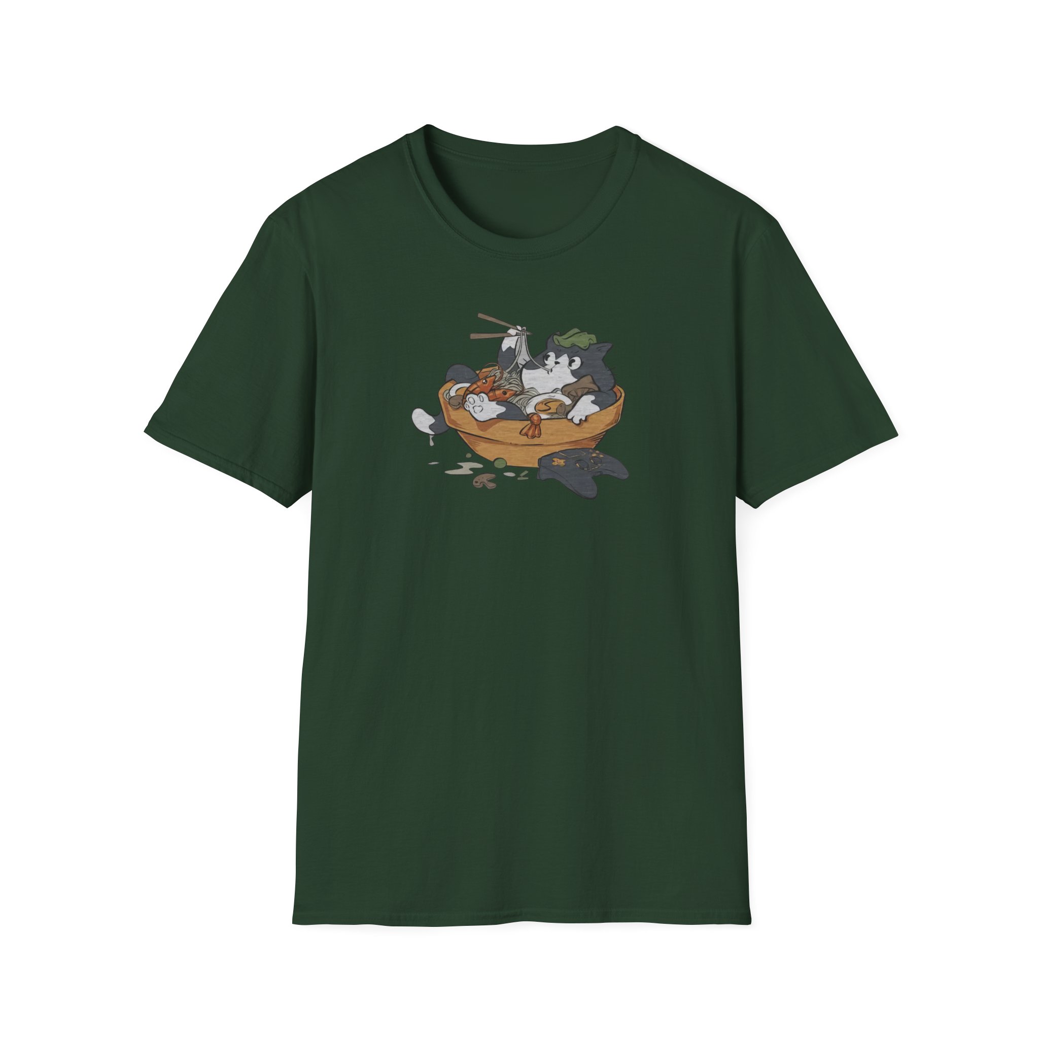 Lirik Ramen Cat Unisex Softstyle T-Shirt