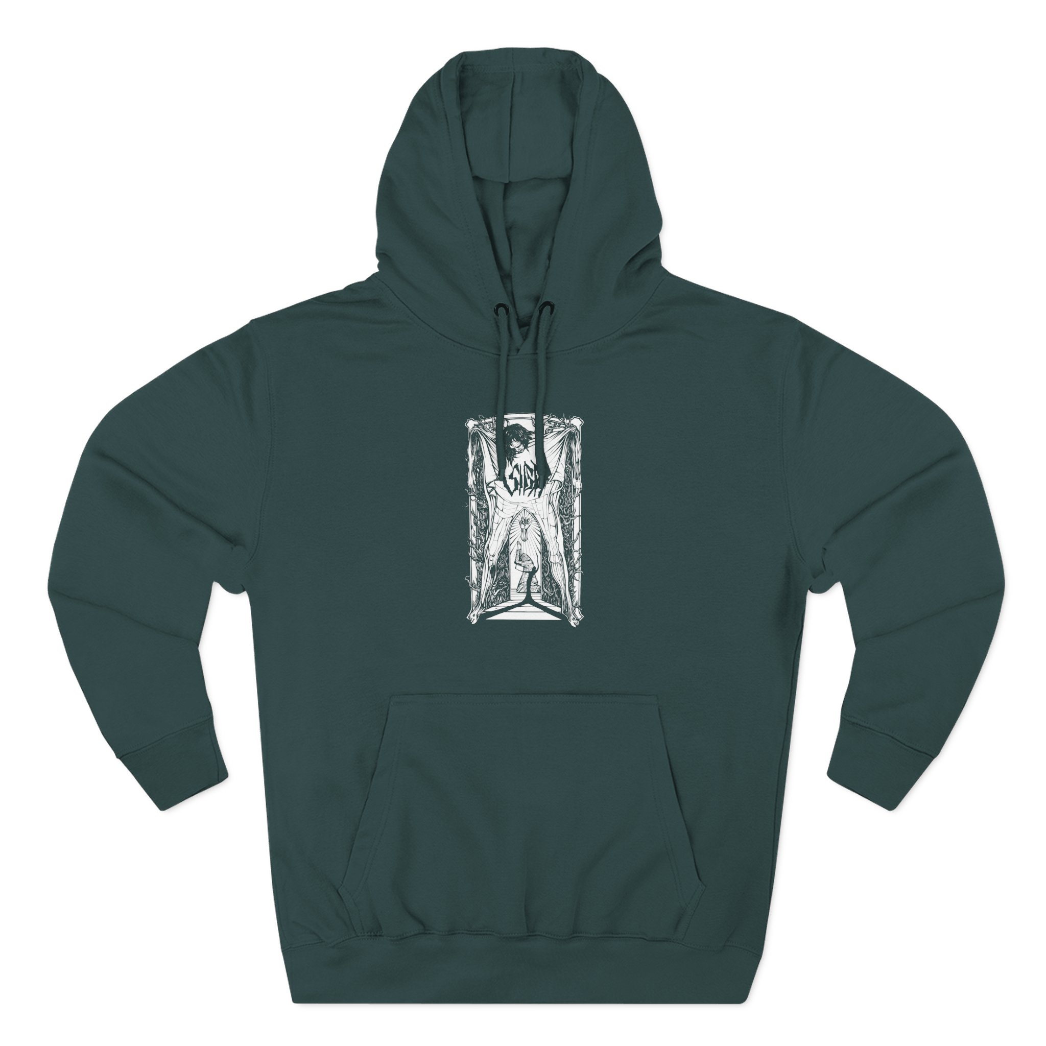 Sigh Cost B&w Three-Panel Fleece Hoodie
