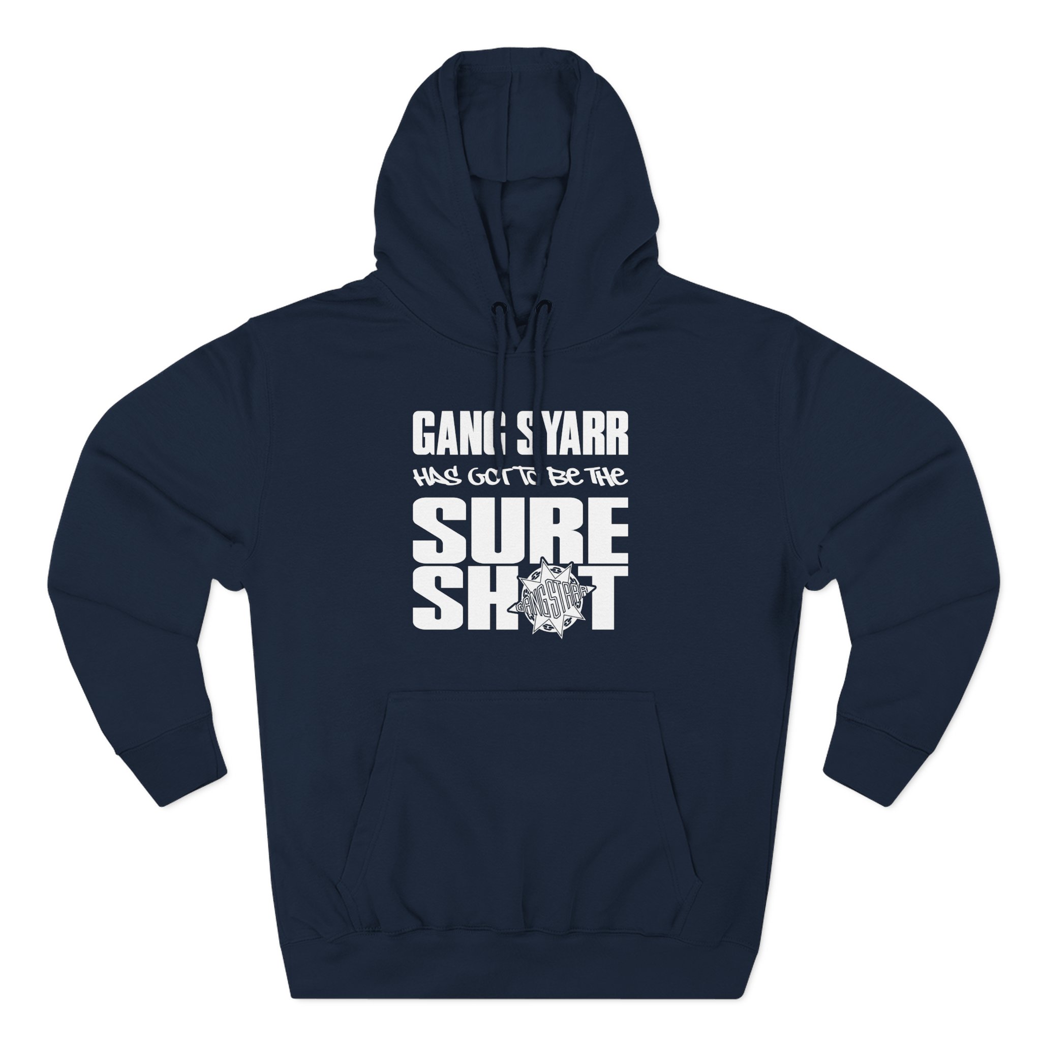 Gang Starr Has Got to Be Sure Shot Three-Panel Fleece Hoodie