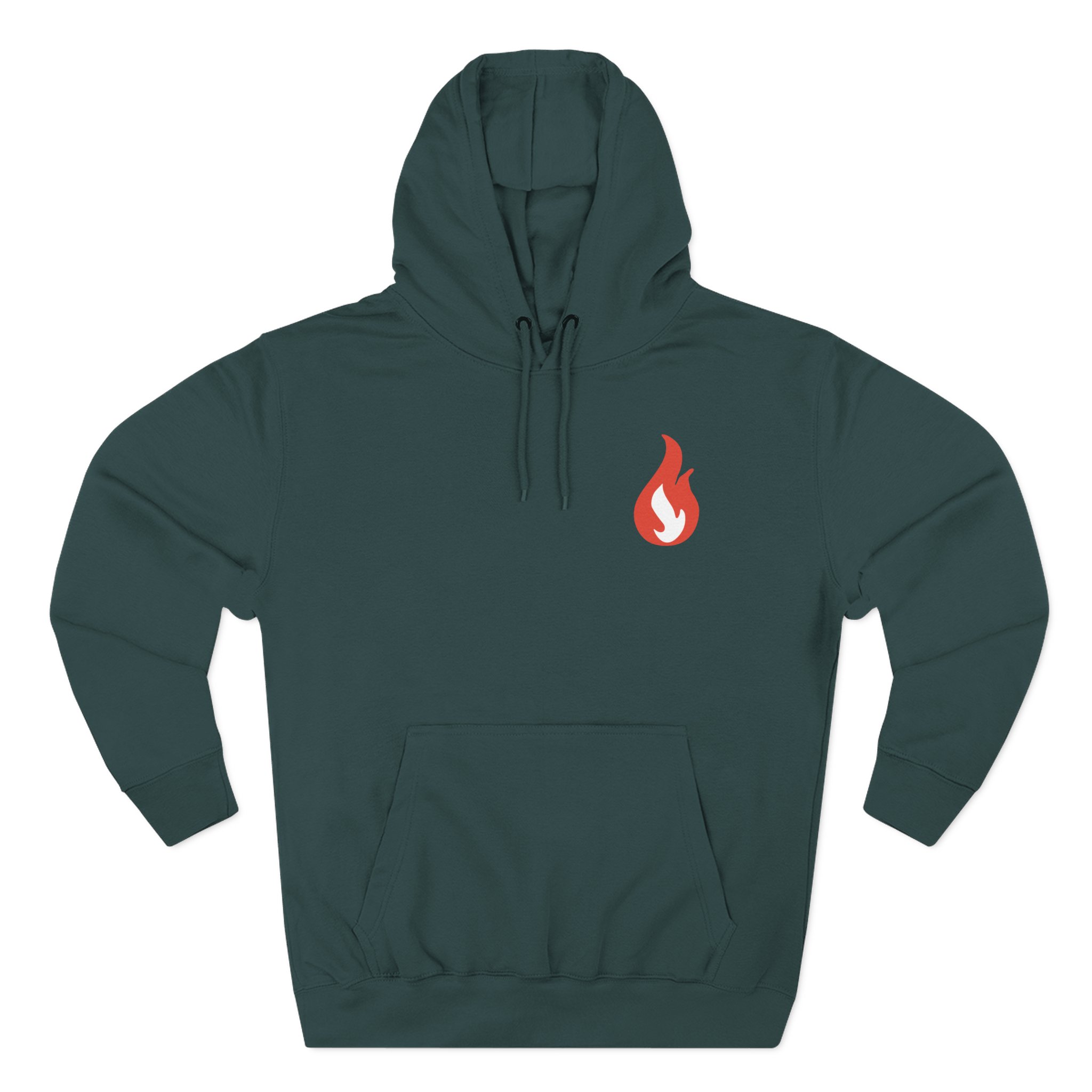 Like Moths to Flames Three-Panel Fleece Hoodie