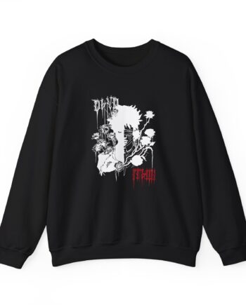 D4vd Anime Boy With Roses Unisex Heavy Blend™ Crewneck Sweatshirt