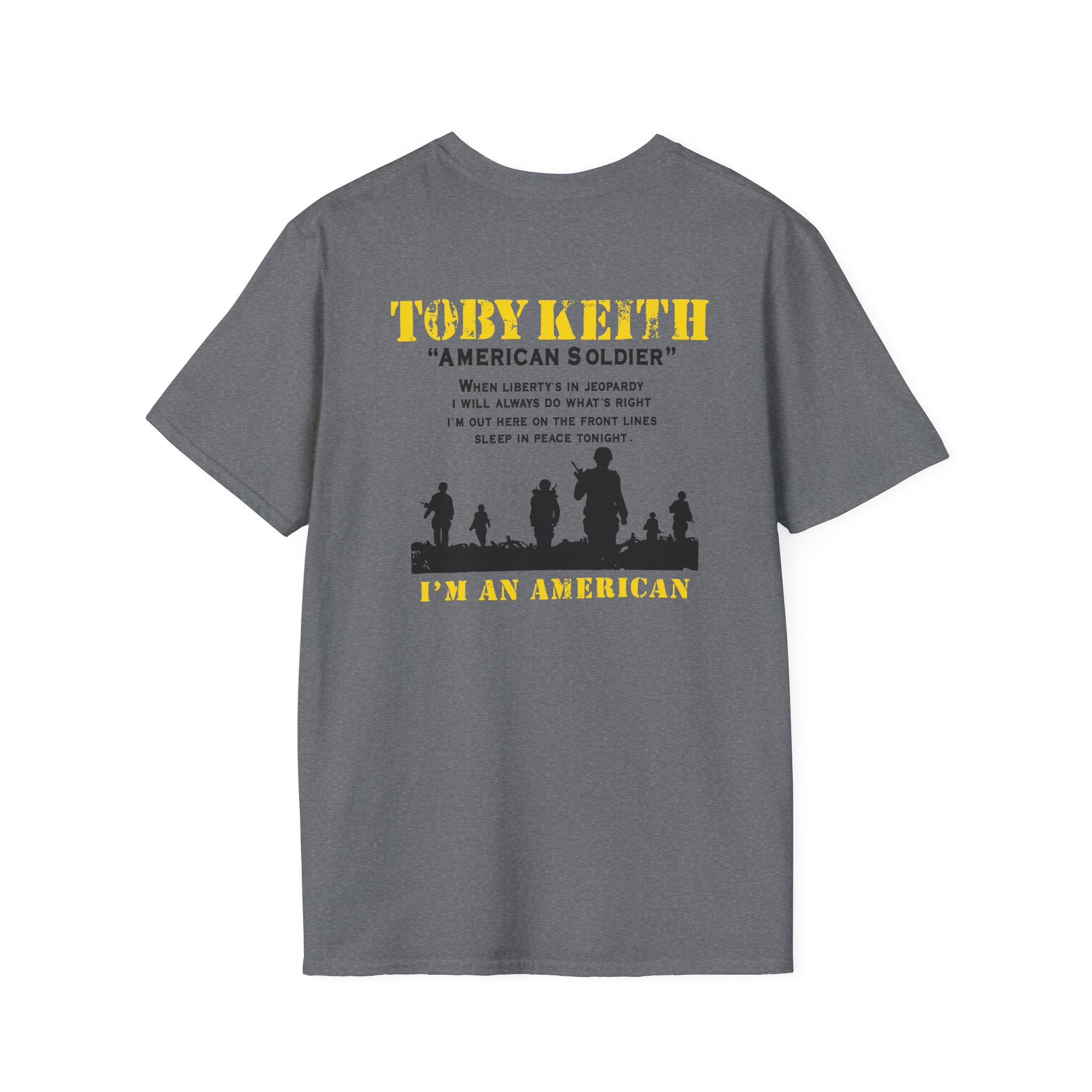 Toby Keith American Soldier Helicopter Unisex Softstyle T-Shirt