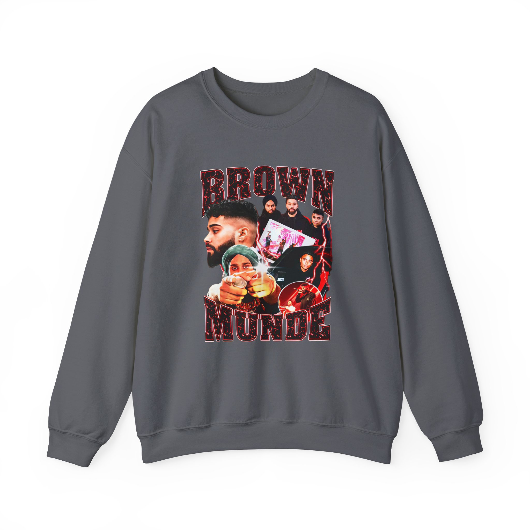 AP Dhillon Brown Munde Unisex Heavy Blend Crewneck Sweatshirt