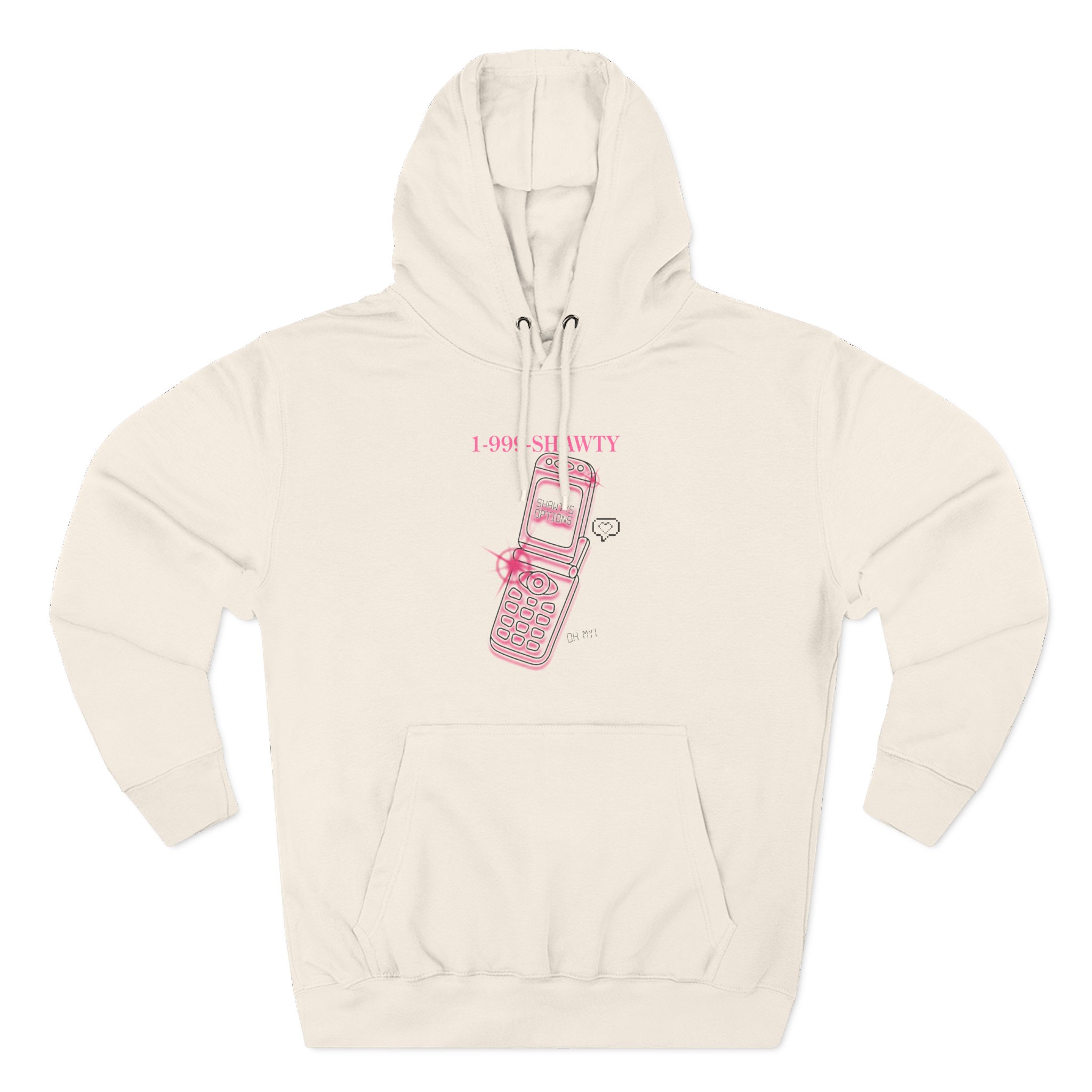 Shawty Bae Shawty Hotline Three-Panel Fleece Hoodie