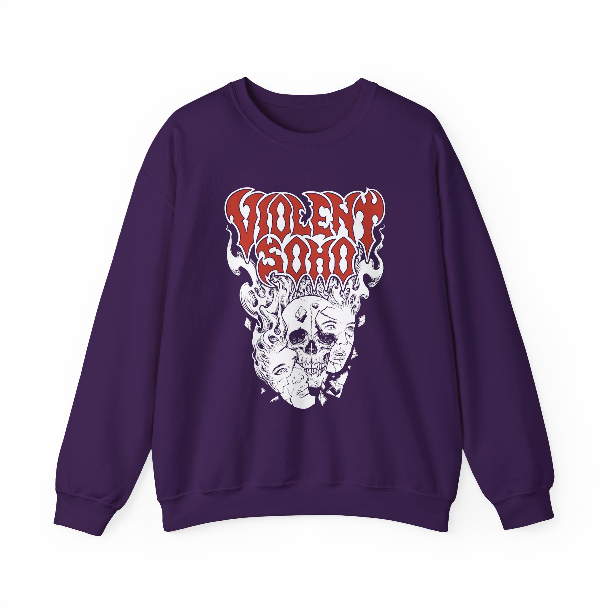 Violent Soho Murdoch Skull Unisex Heavy Blendâ„¢ Crewneck Sweatshirt