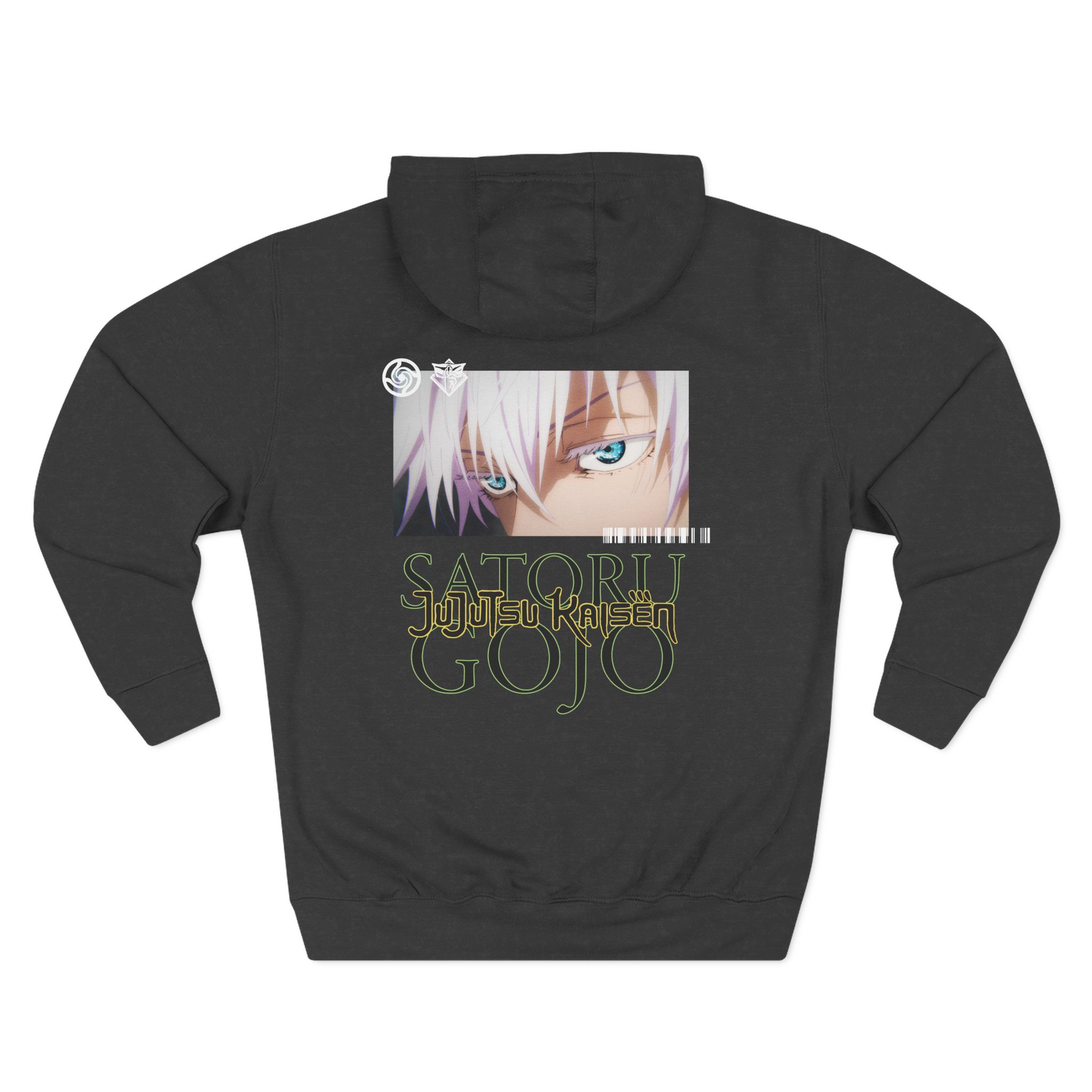 Jujutsu Kaisen X Dim Mak Gojo Eyes Three-Panel Fleece Hoodie
