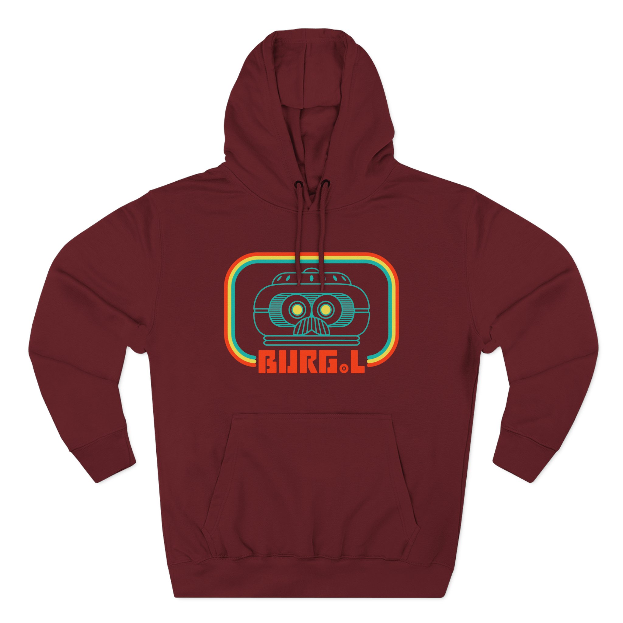 Grounded Burg.l Three-Panel Fleece Hoodie