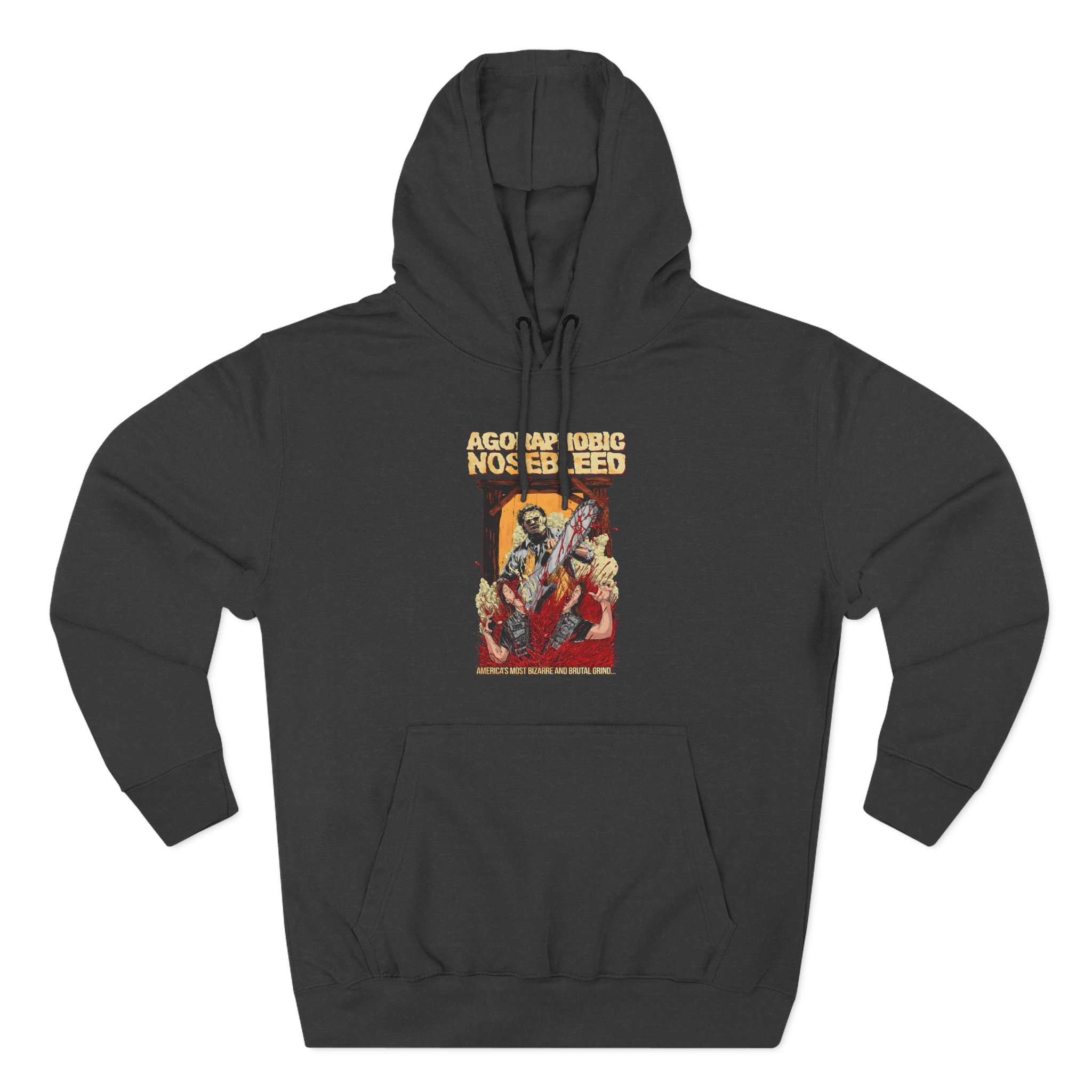 Agoraphobic Nosebleed Leatherface Three-Panel Fleece Hoodie