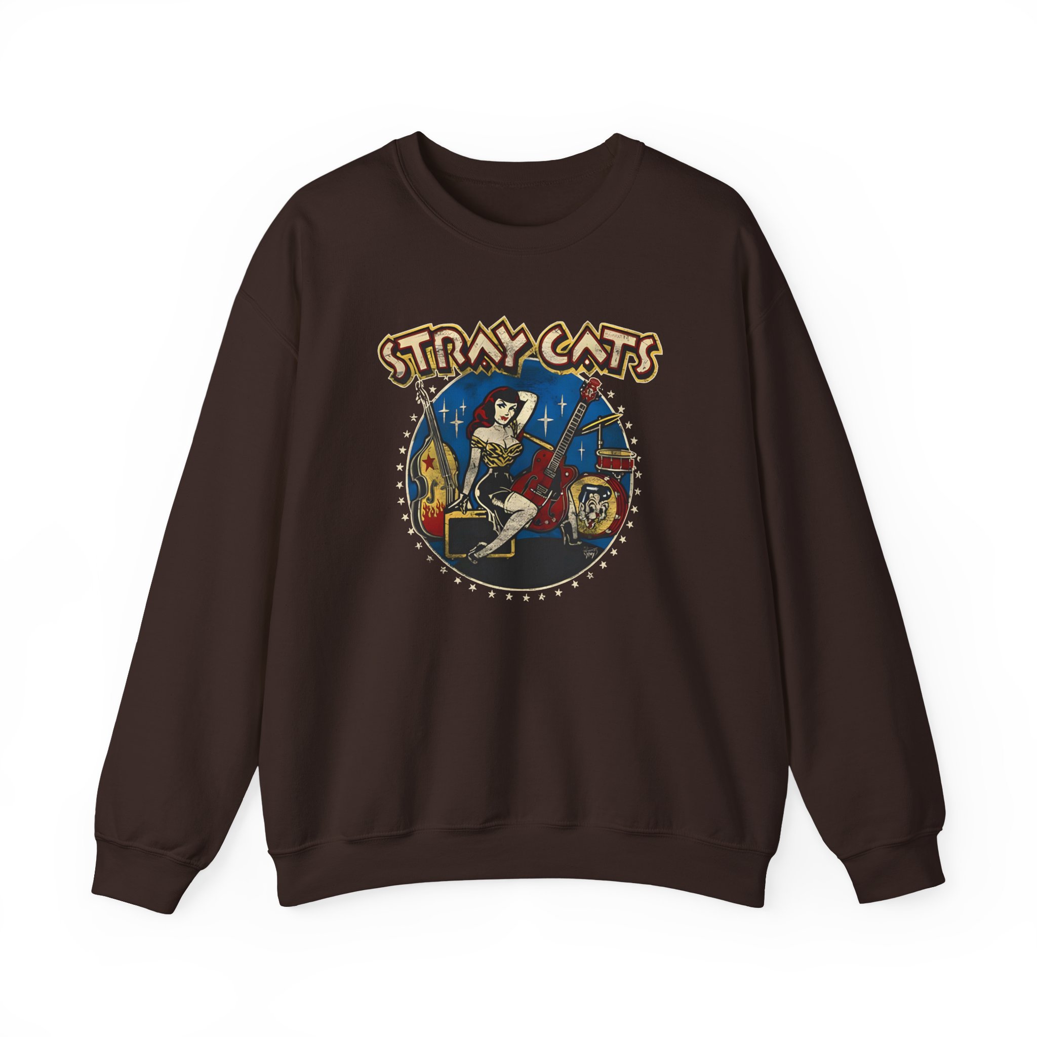 Stray Cats Ladies Bass Unisex Heavy Blendâ„¢ Crewneck Sweatshirt