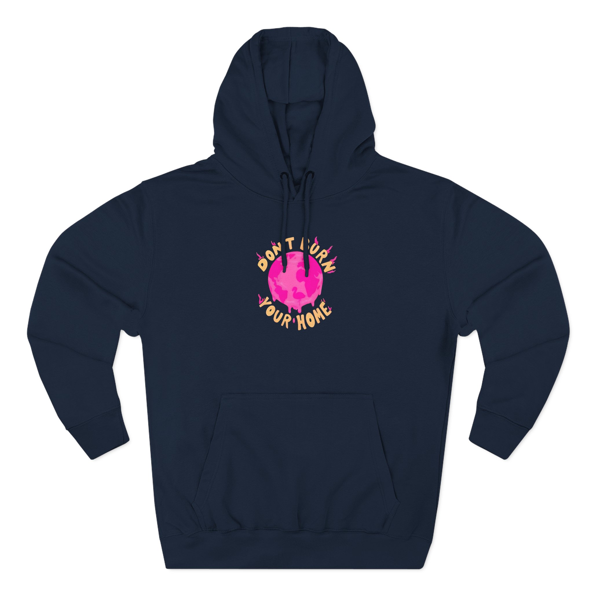 Flamingo Three-Panel Fleece Hoodie