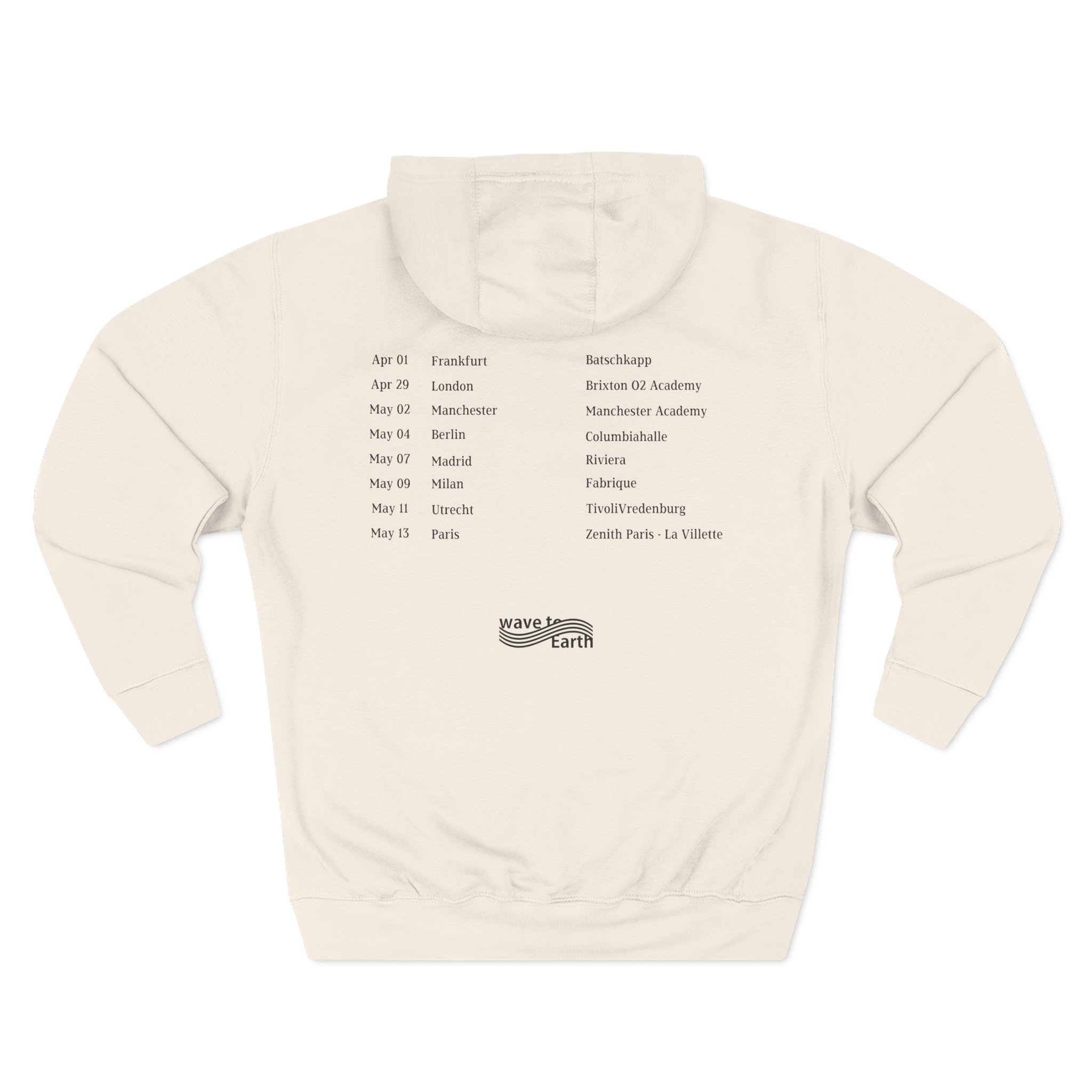 Wave to Earth "0.03 World Tour in Europe Three-Panel Fleece Hoodie