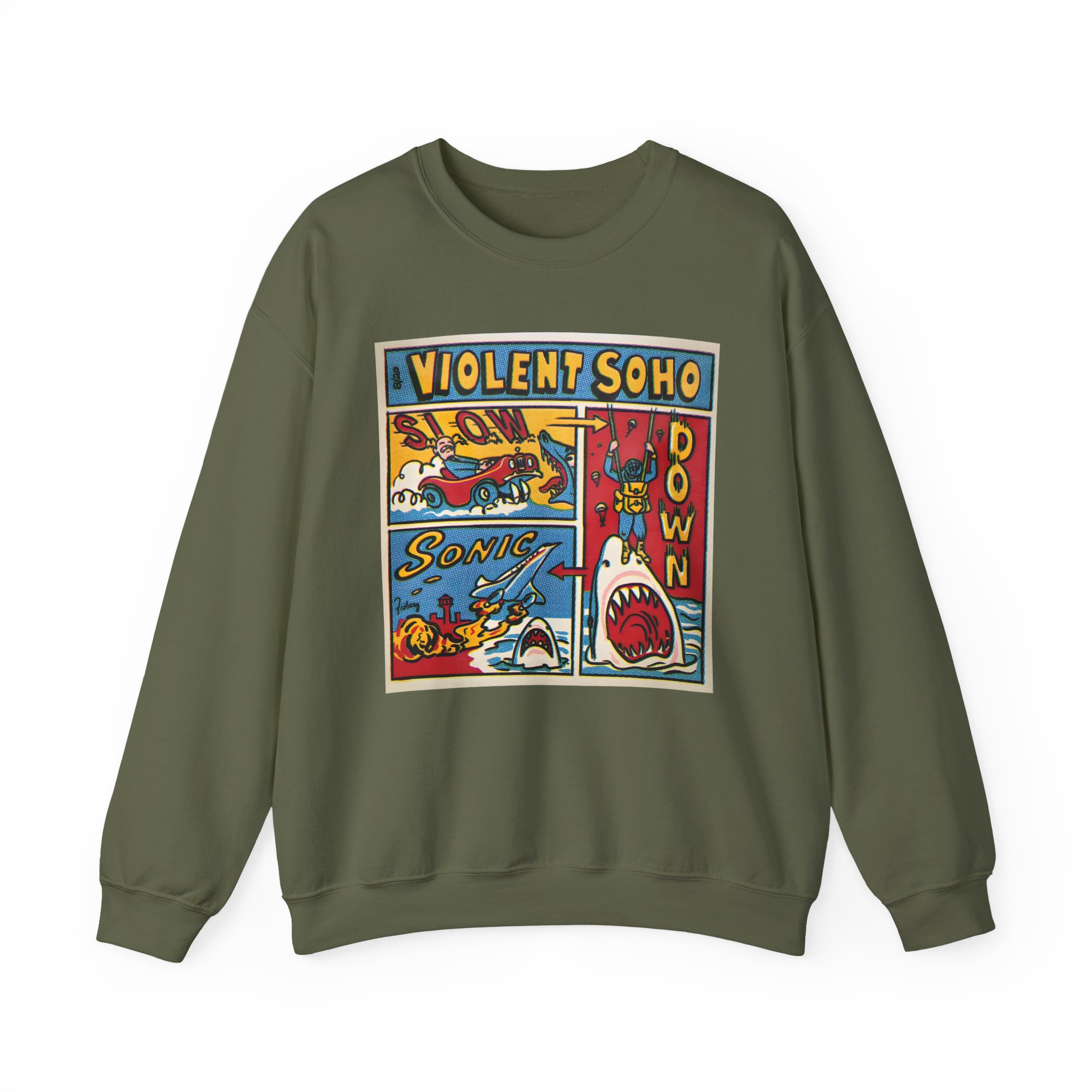 Violent Soho Slow Down Sonic Unisex Heavy Blendâ„¢ Crewneck Sweatshirt