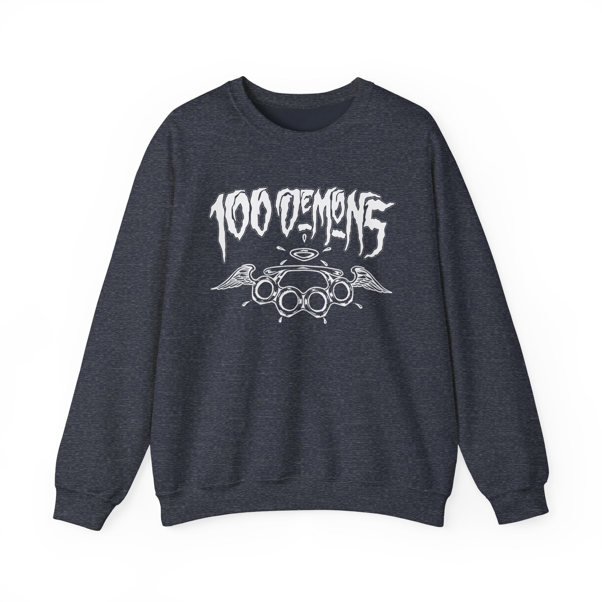 100 Demons Spade Sickle Unisex Heavy Blendâ„¢ Crewneck Sweatshirt