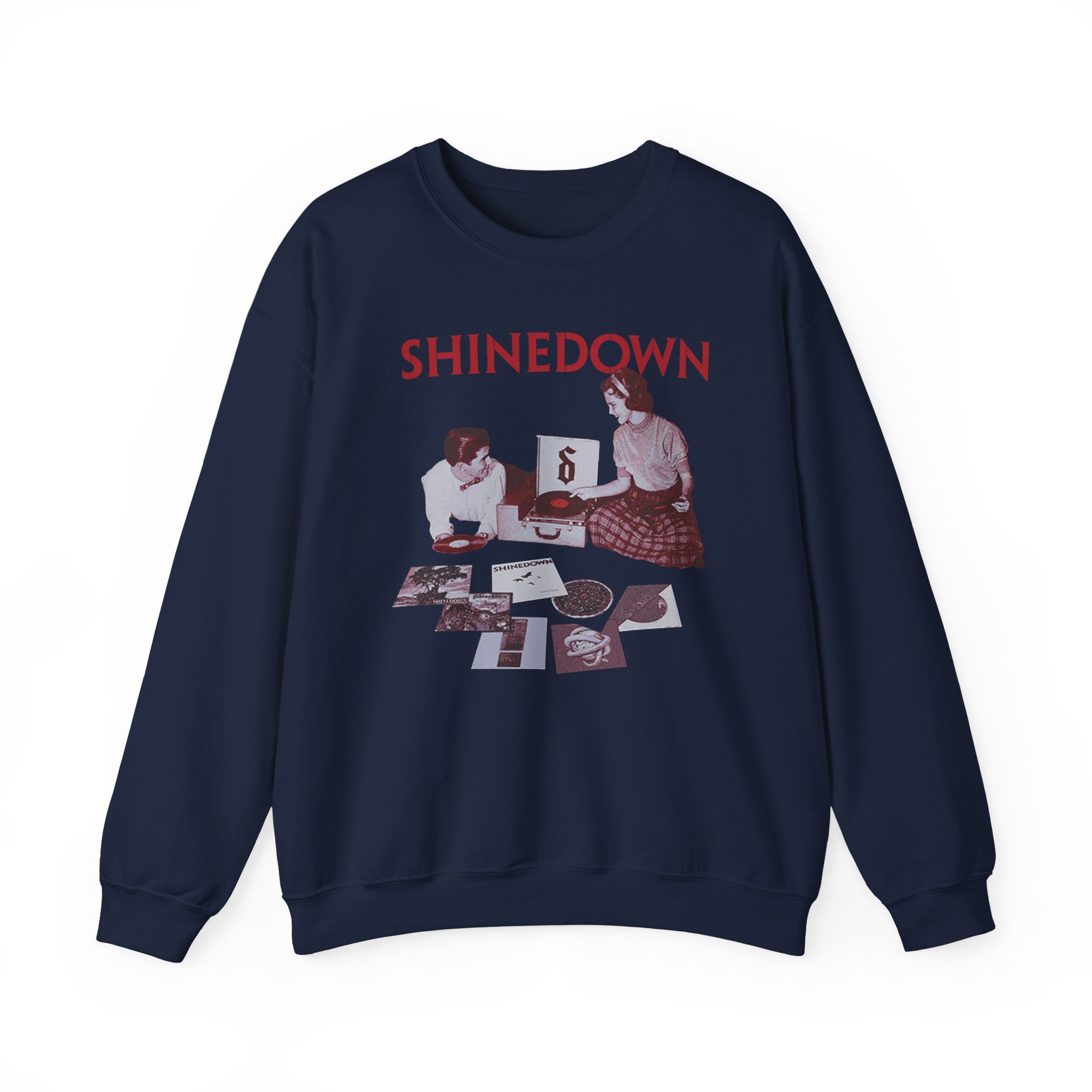 Shinedown Discography Unisex Heavy Blendâ„¢ Crewneck Sweatshirt